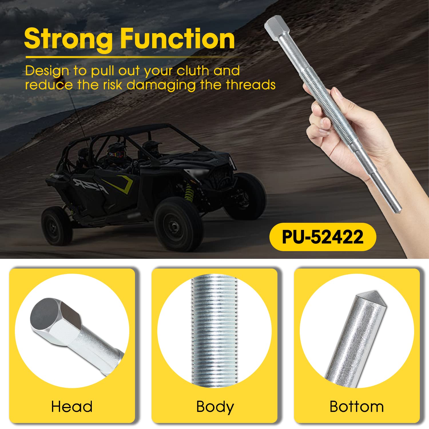 Primary Clutch Puller Clutch Removal Tool For Polaris Ranger 1000 / Rzr Pro Xp 2018 2019 2020 2021 2022 2023, Replace For Oem Pu