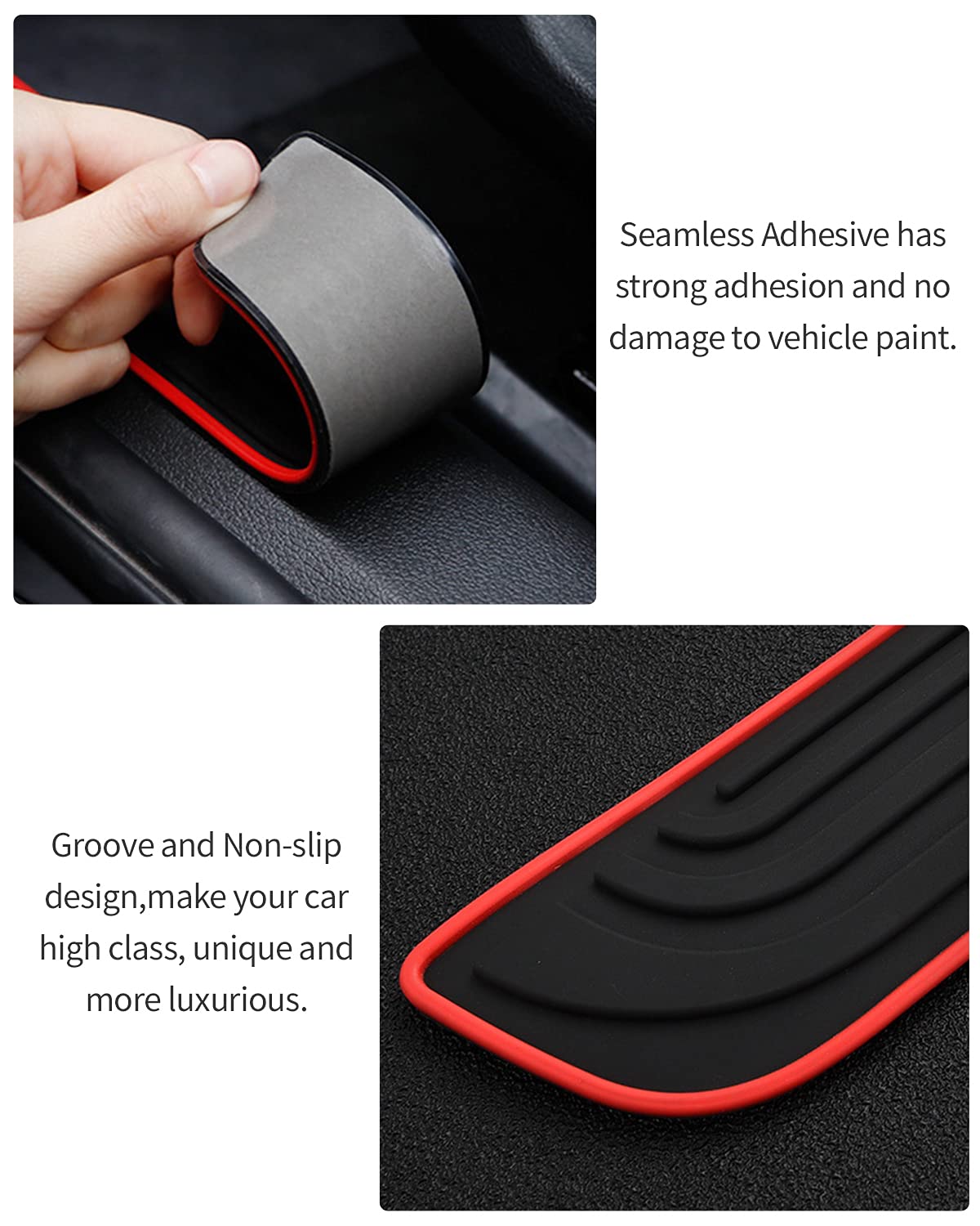 Hocheslo Door Sill Plate Protectors For Car, Universal Door Entry Guards Sill Scuff Cover Panel Step Protector, Welcome Pedal Pr