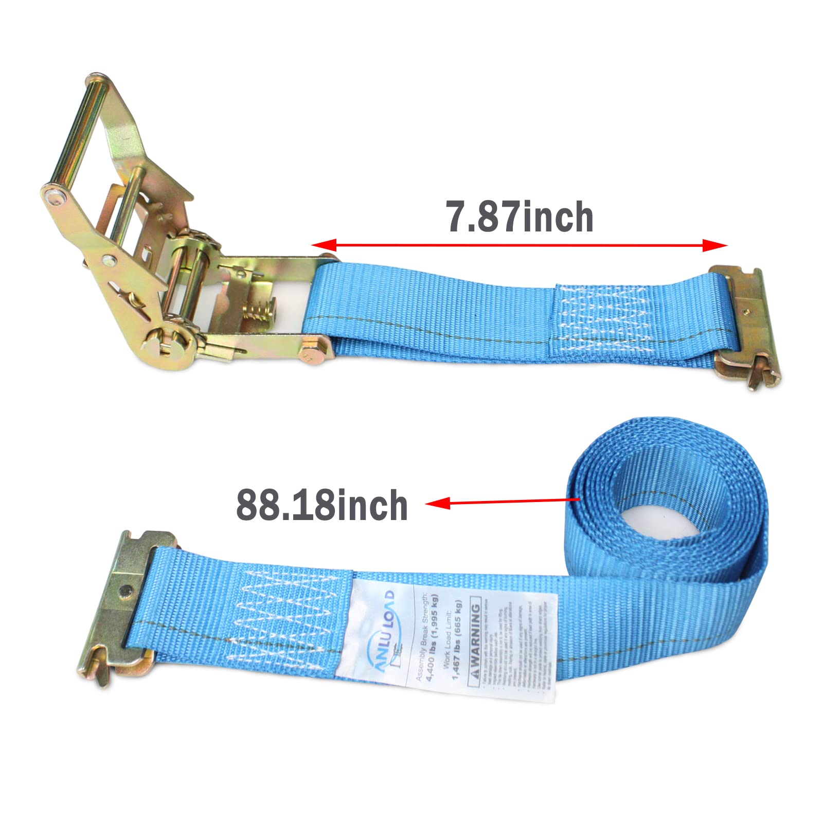 ANLU LOAD Wheel Chock Tie Down Kit,Wheel Tie Down Straps,E Track Tie Down System for ATV,Utv,Construction Equipment&Small Tracto
