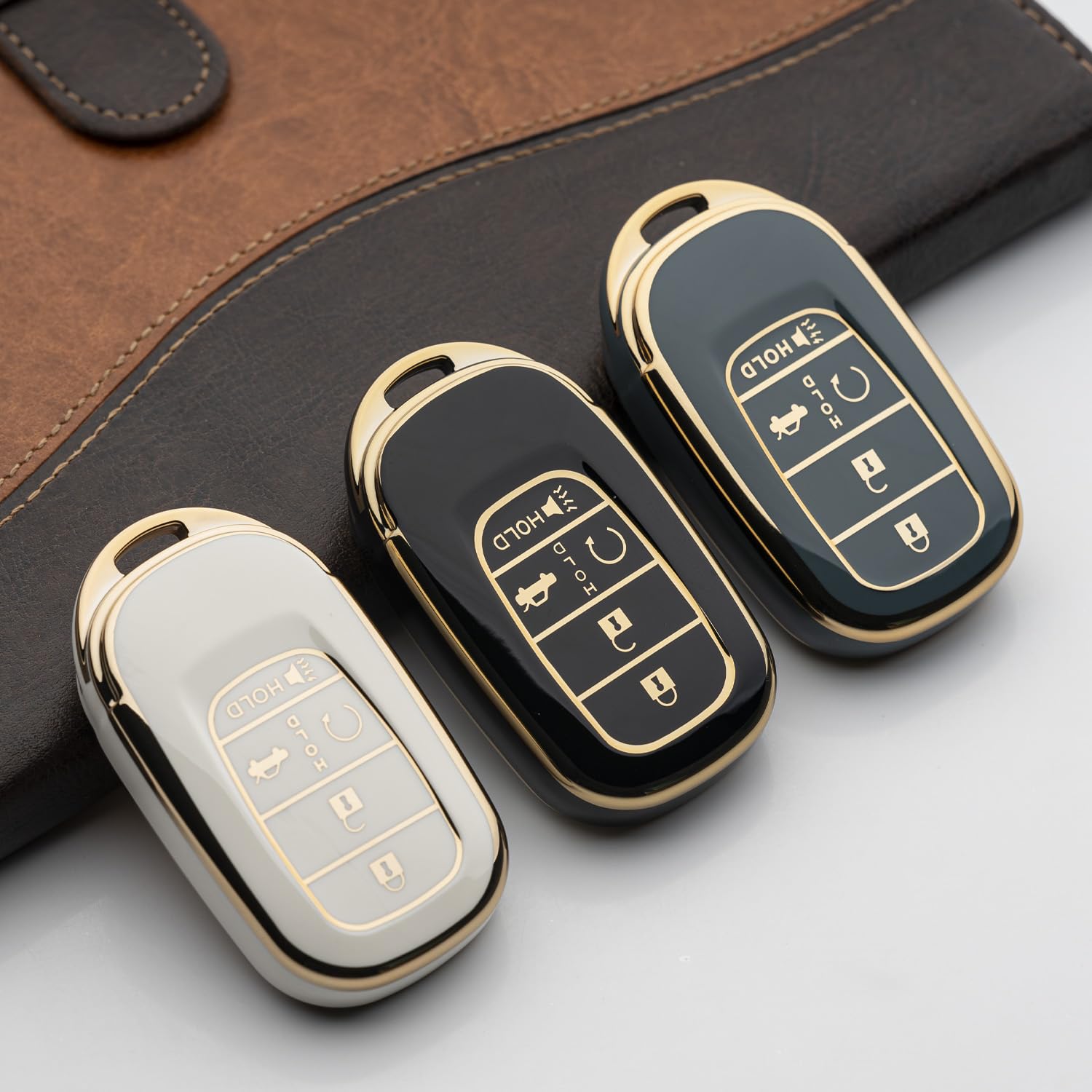 Tautrophen Key Fob Cover With Keychain Fit For Honda 2023 2024 Civic Accord Pilot Hrv Crv Odyssey Smart Key