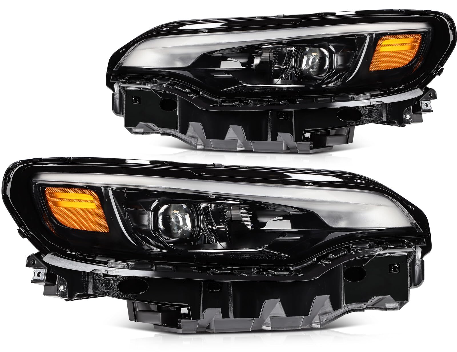 OCPTY Headlight Assembly Pair Replacement For For Jeep For Cherokee 2019-2021