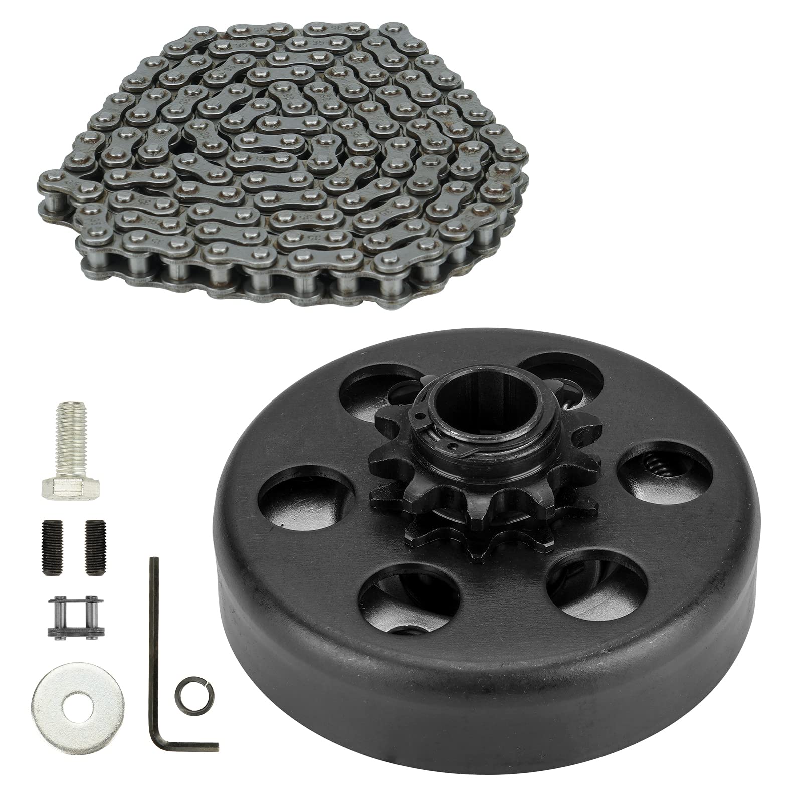 Go Kart Clutch 3/4 Bore 12T with #35 Chain, Centrifugal Clutch for Minibike and Fun Kart, Compatible with Honda GX160, GX200, GX