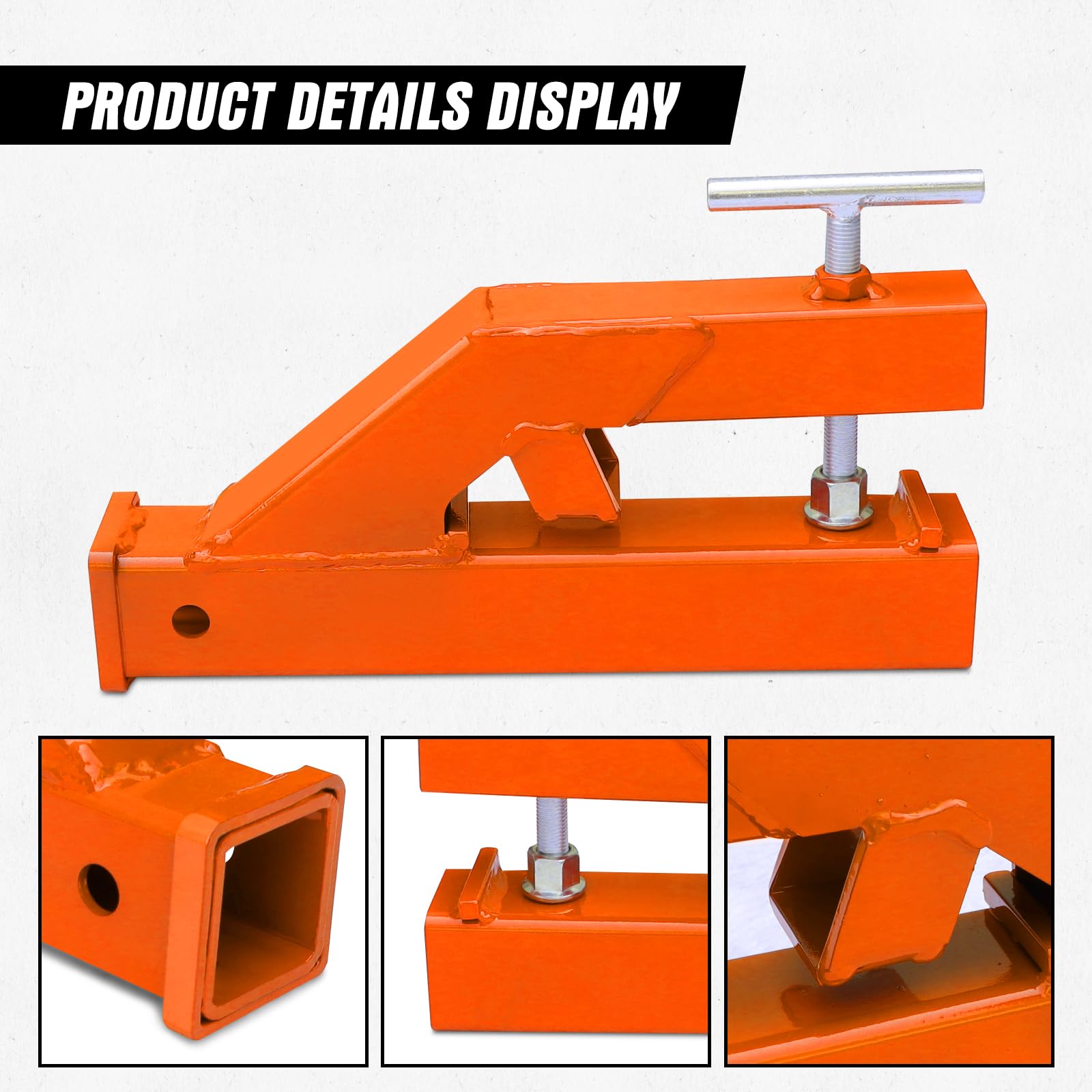 AIWARGOD Clamp On Trailer Hitch Receiver Bucket Hitch for Tractor 2 Ball Mount Adapter Compatible with Deere Bobcat Bucket, Or