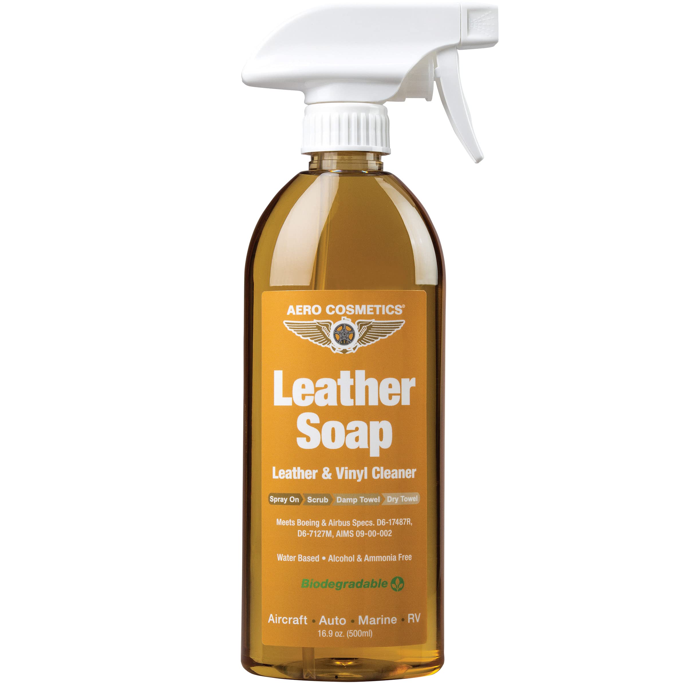 Leather Cleaner Leather Soap 16oz Aircraft Quality for your Car RV and Furniture Better than Automotive Products Meets Boeing Ai