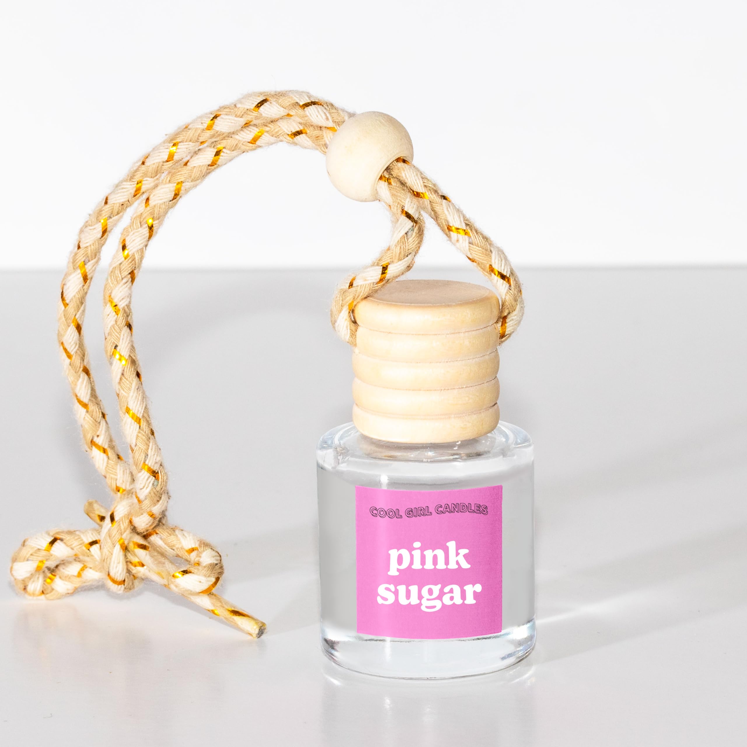 Coolgirlcandles Pink Sugar Car Air Hanging Fragrance Oil Diffuser Car Air Freshener Diffuser For Essential Oils, Scents Aromathe