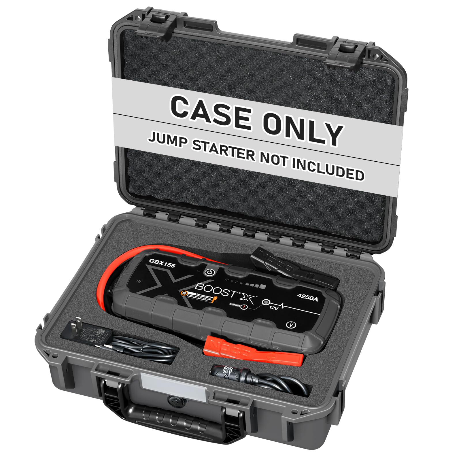 LOTOCASE Case for NOCO Boost X GBX155 & GB150 - Waterproof Hard Shell Carrying Case with Custom Pre-Cut Foam, Shockproof Protect