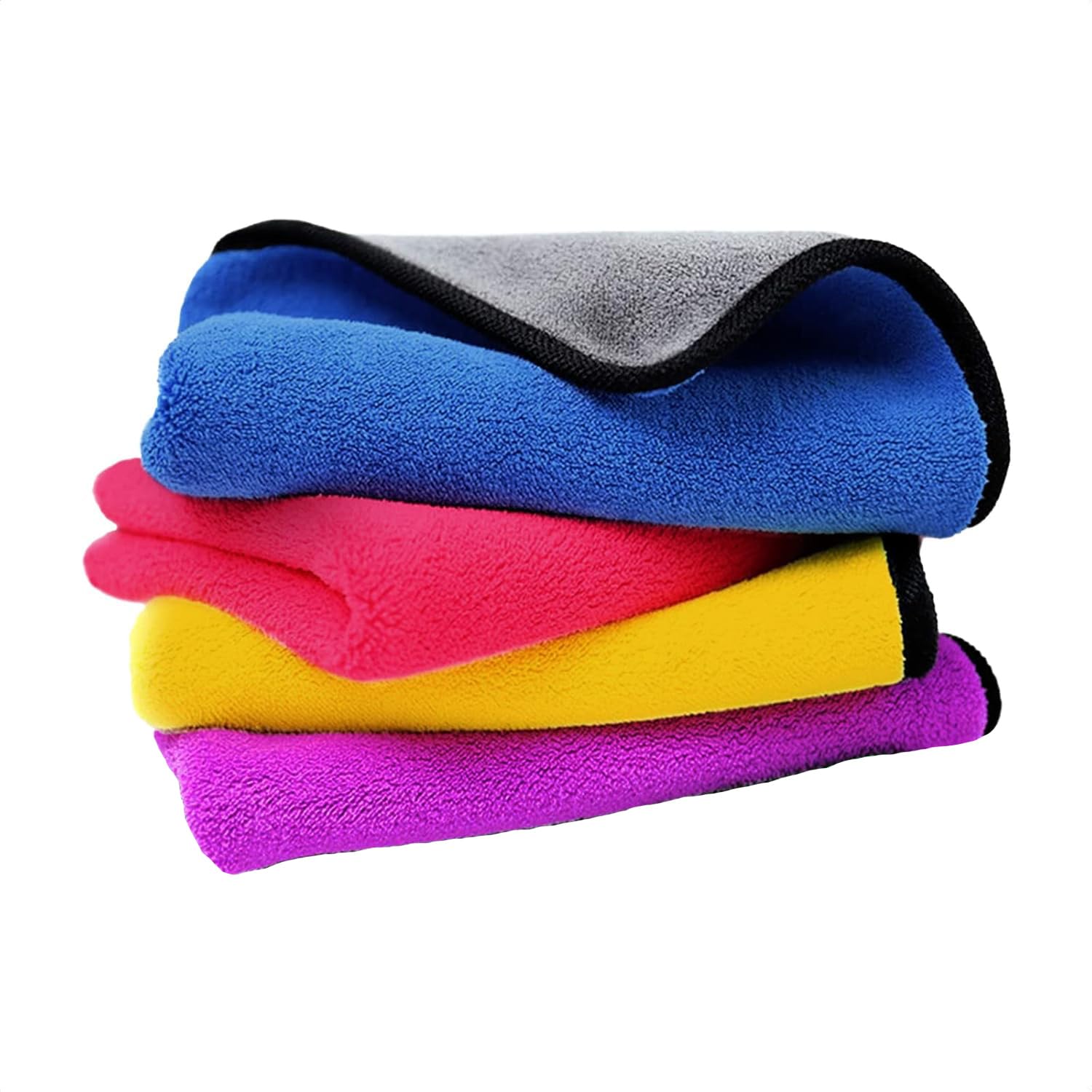 Vedartah Microfiber Super Absorbent Car Cleaning Cloth 500 GSM, Pack of 4pcs