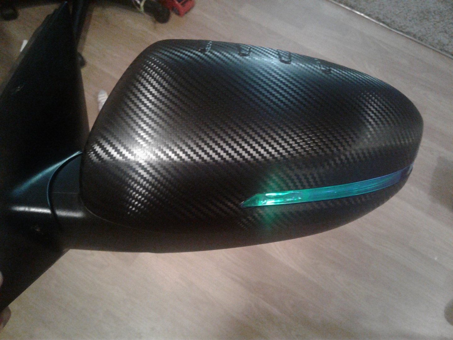 Vvivid+ Premium Black Carbon Fiber Vinyl Wrap Film (1/2Ft X 5Ft)