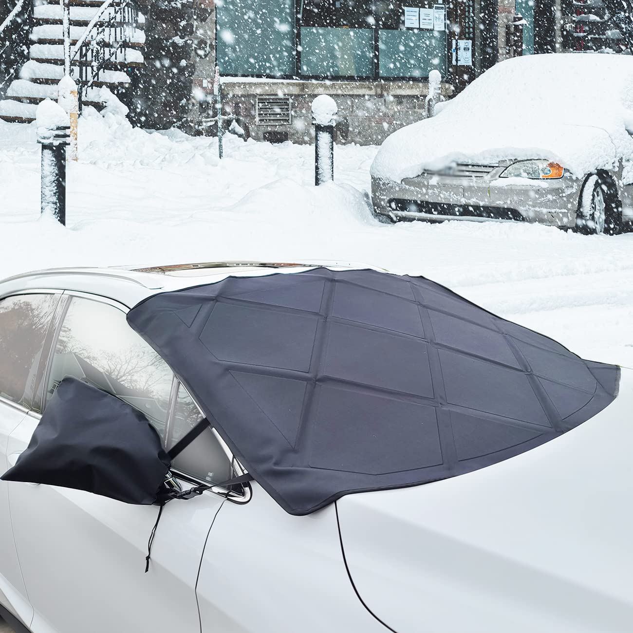 Autotech Park Snow Windshield Cover Compatible With 2004-2022 Toyota Sienna Minivan, Custom-Fit Windshield Cover For Snow, Ice A