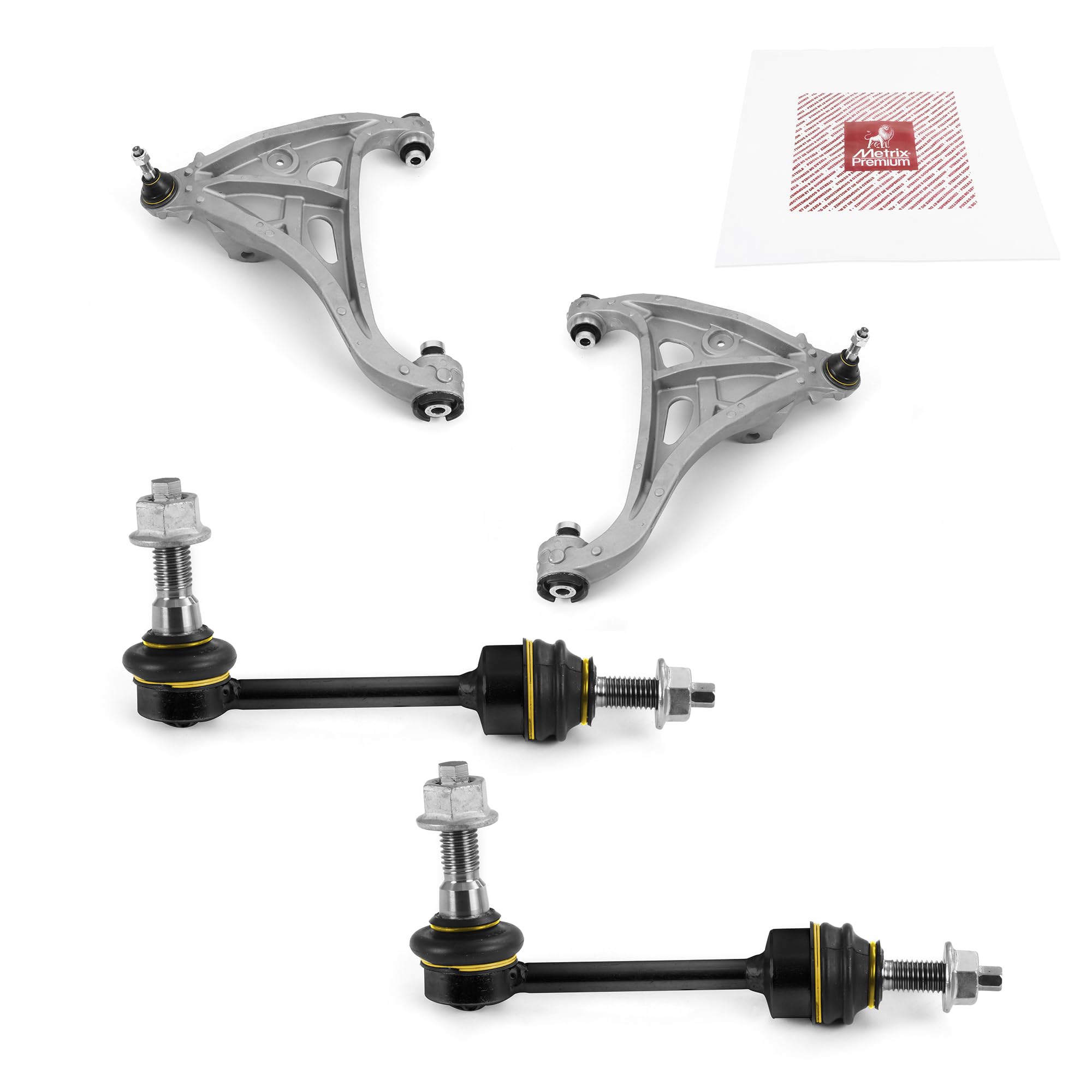 Metrix Premium Chassis Parts - 4 Pc Front Lower Control Arm & Front Sway Bar Stabilizer End Link Kit Fits 04-05 Ford F-150 4Wd,