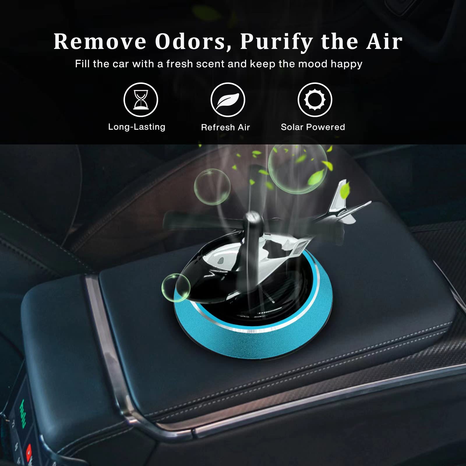 Joyfunky Car Air Fresheners With Solar Rotation, Creative Car Perfume Decoration, Relieve Stress And Purifie Odors, Use At Car O