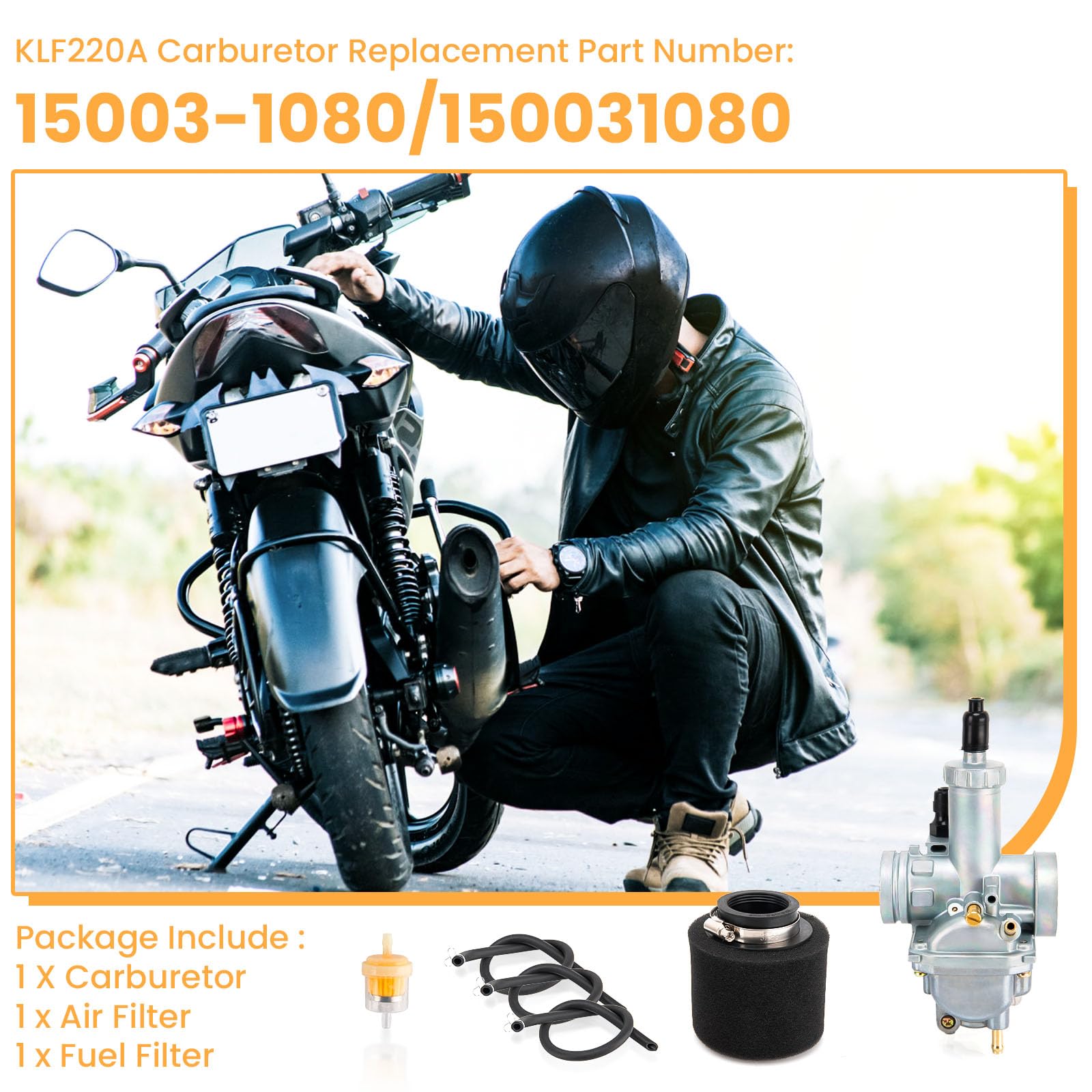 Lucky Seven KLF220A Carburetor for Kawasaki Bayou 220 - Model 5009, High-Quality Replacement Part