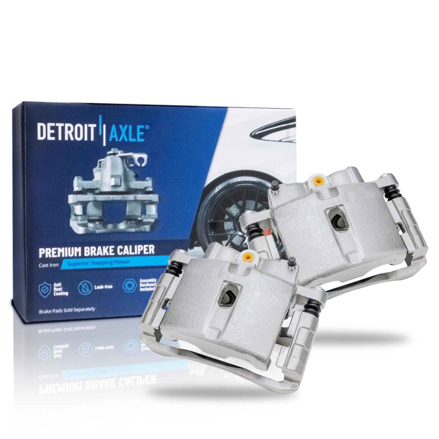 Detroit Axle - Front Brake Calipers for Chevrolet Silverado 1500 Tahoe GMC Sierra Yukon XL 1500 Safari Astro Savana Express 1500