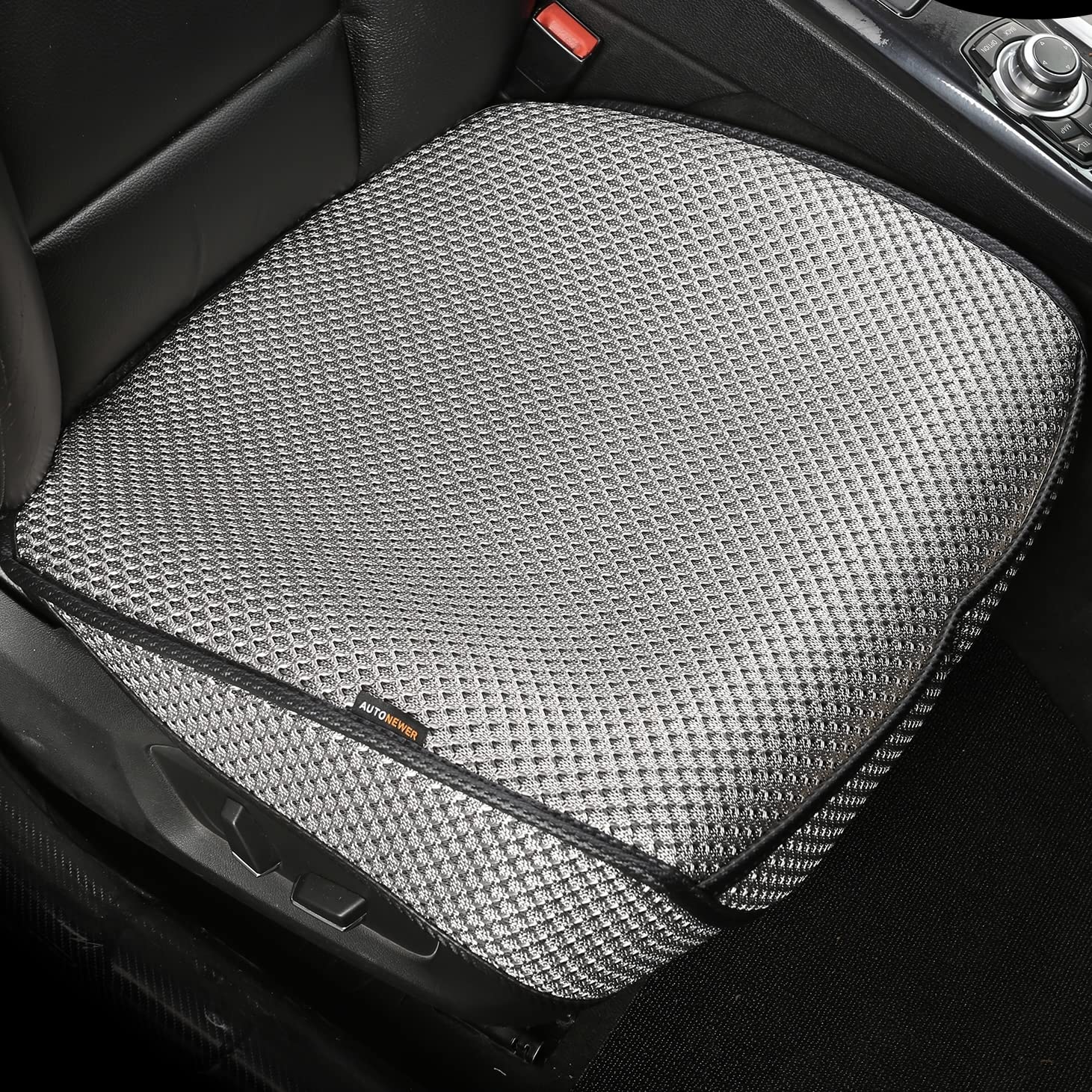 Auto Newer Breathable Universal Four Seasons Car Seat Covers,Luxury Car Seat Cushion ,Protectors For Front Seat Bottoms,Compatible With 95% Vehicles, Fit For Cars Truck Suv (Grey1Pcs)