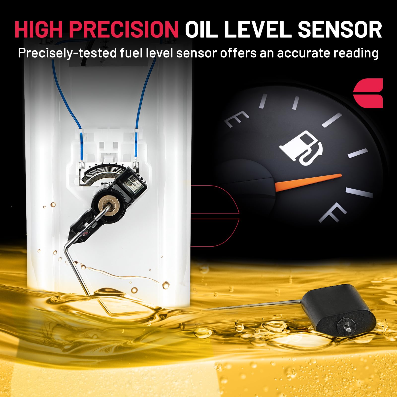 BDFHYK Fuel Pump Module Assembly E2221S Compatible with F-150 F-250 V6 4.2L/V8 4.6L/V8 5.4L 1997 1998