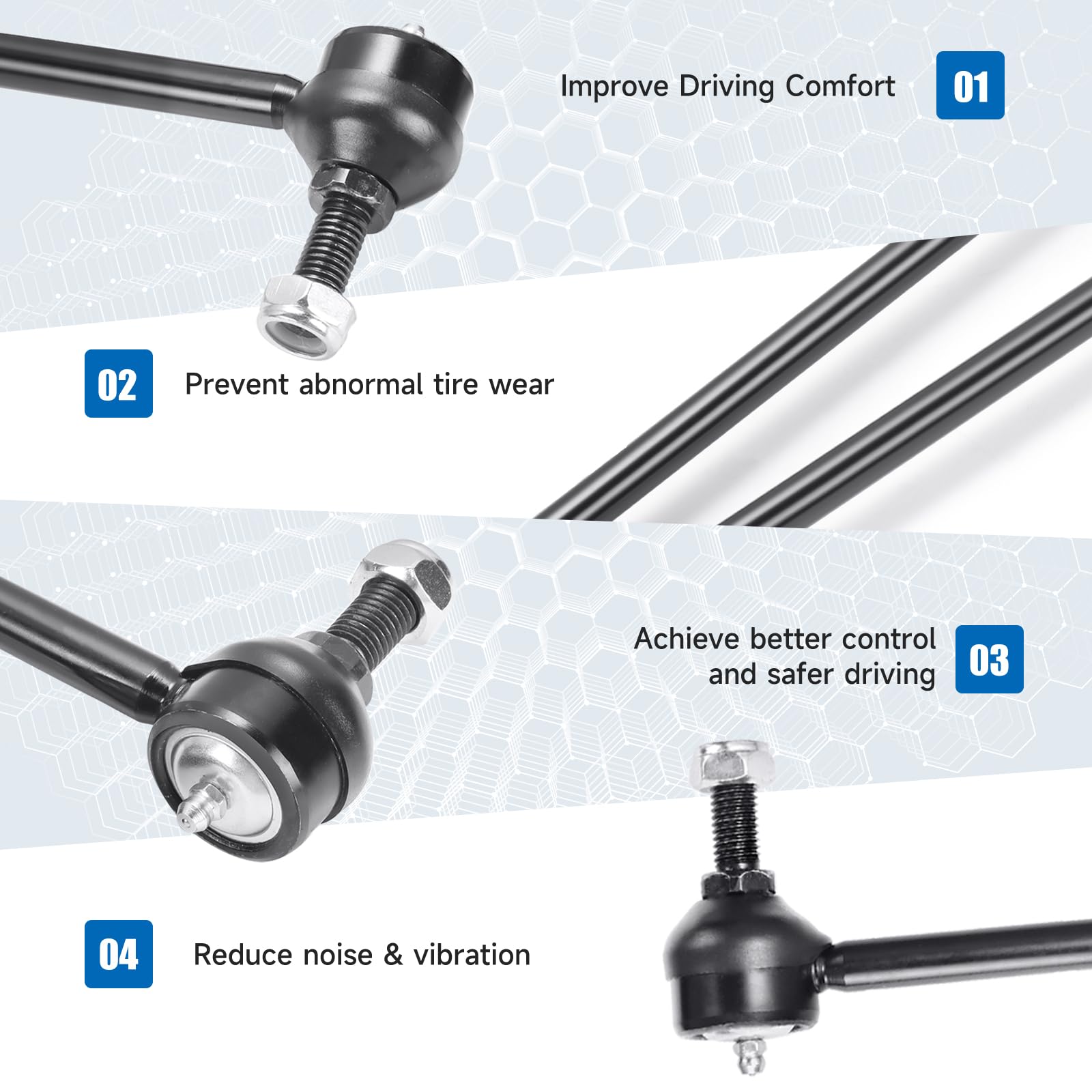 K90349 Sway Bar Links Fit For 1999-2004 Honda Odyssey 1999-2004 Honda Odyssey 2001-2005 Acura Mdx 2018-2019 Chevrolet Equinox 20