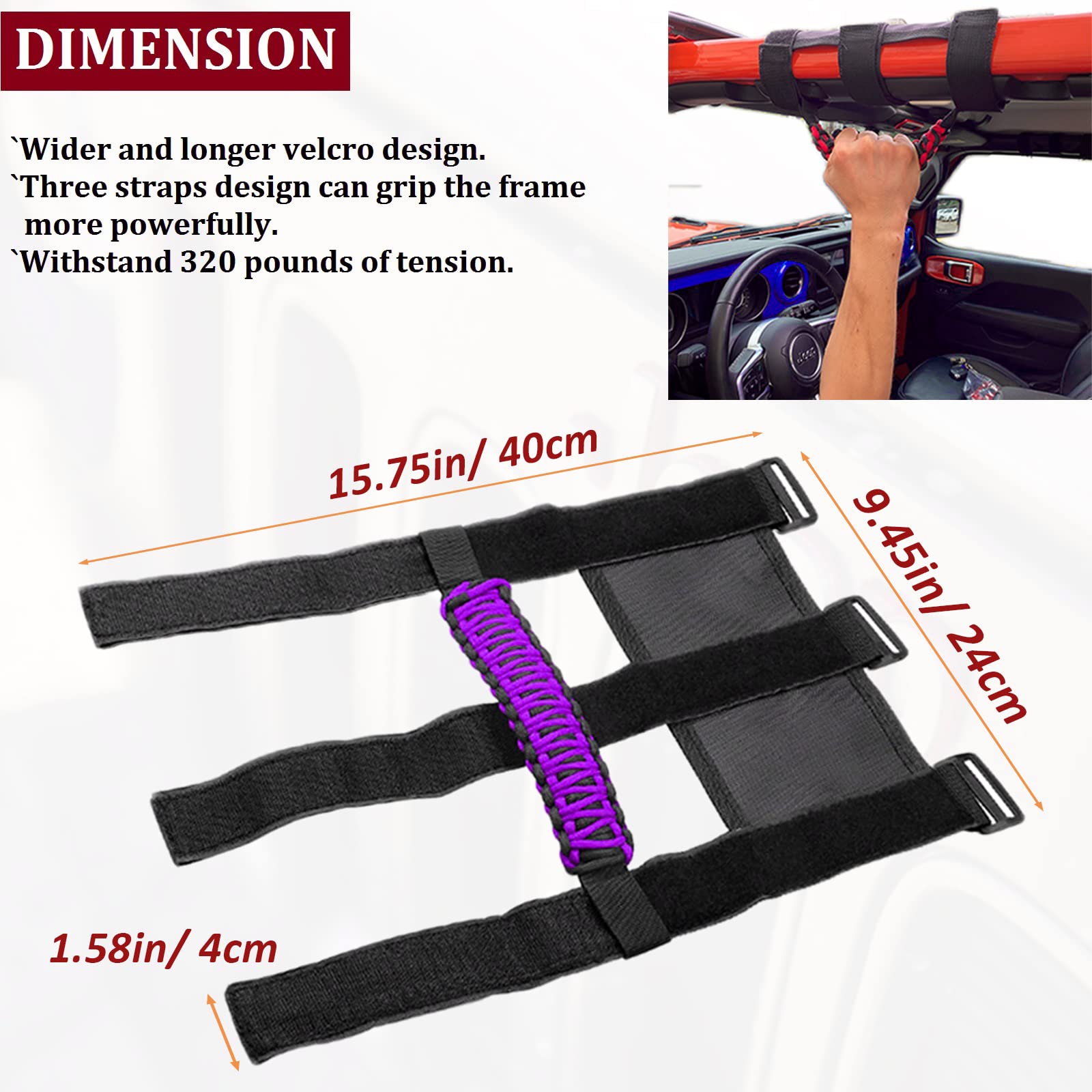 For Jeep Wrangler Accessories Roll Bar Grab Grip Handle Trim For Jeep Wrangler Yj Tj Jk Jku Jl Jlu 1955-2023 Gladiator Jt Utv &