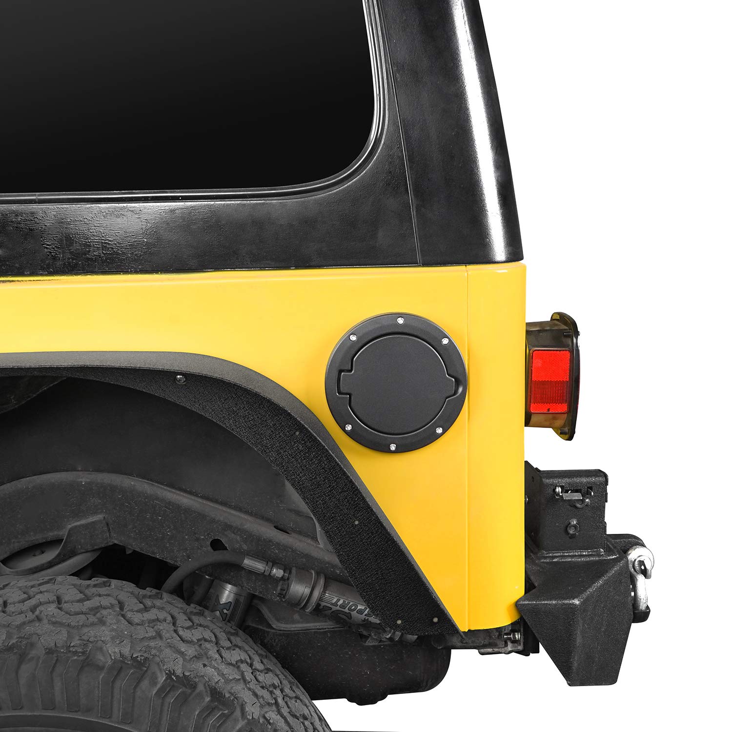 Hooke Road Fuel Filler Door Gas Tank Cap Cover For Jeep Wrangler Tj 1997-2006