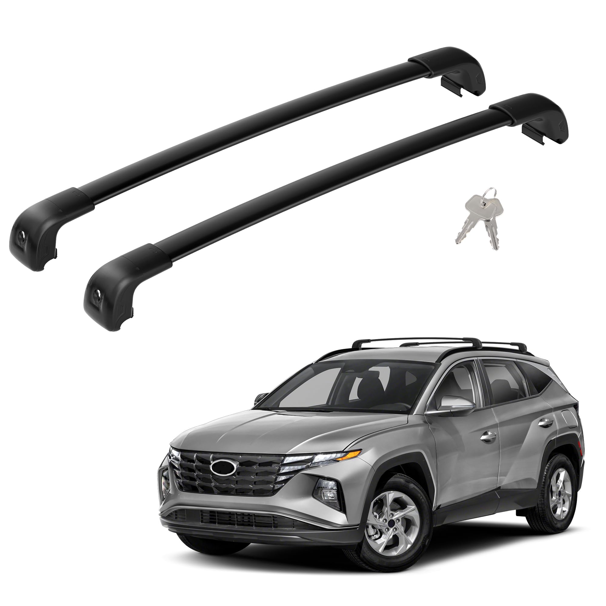 Lockable 220LBS Roof Rack Cross Bars Compatible with Hyundai Tucson 2016-2025 SE/SEL/N Line/Limited, Aluminum Crossbars Cargo Ra