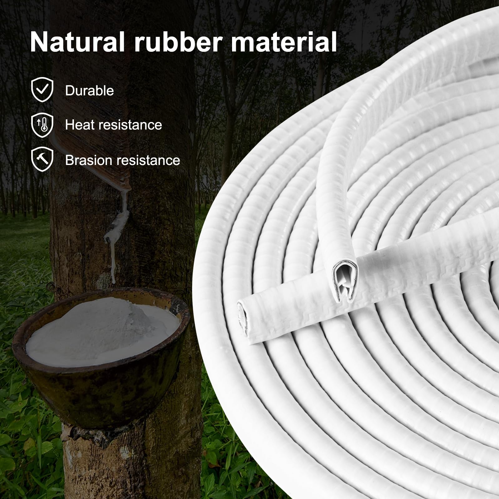 Colisal Car Door Edge Guards 16Ft(5M) Automotive Door Entry Guard U Shape Car Door Trim Protector For Most Car, White
