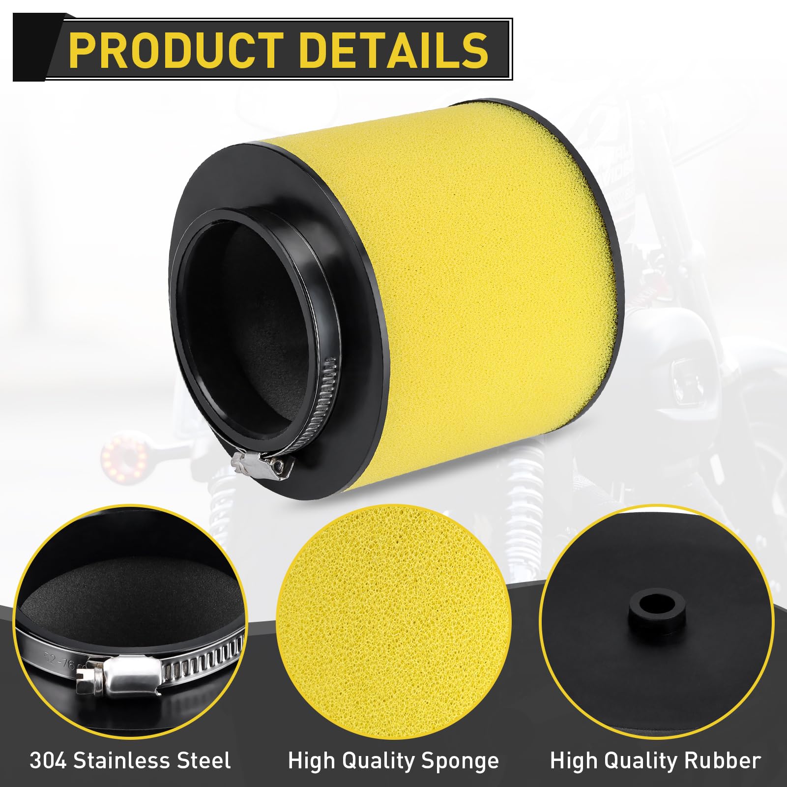 17254-HN5-670 Air Filter Replacement for Honda Rancher 350 TRX350 TRX350FE TRX350TE TRX350TM Rancher 400 Foreman 450 TRX400FA TR