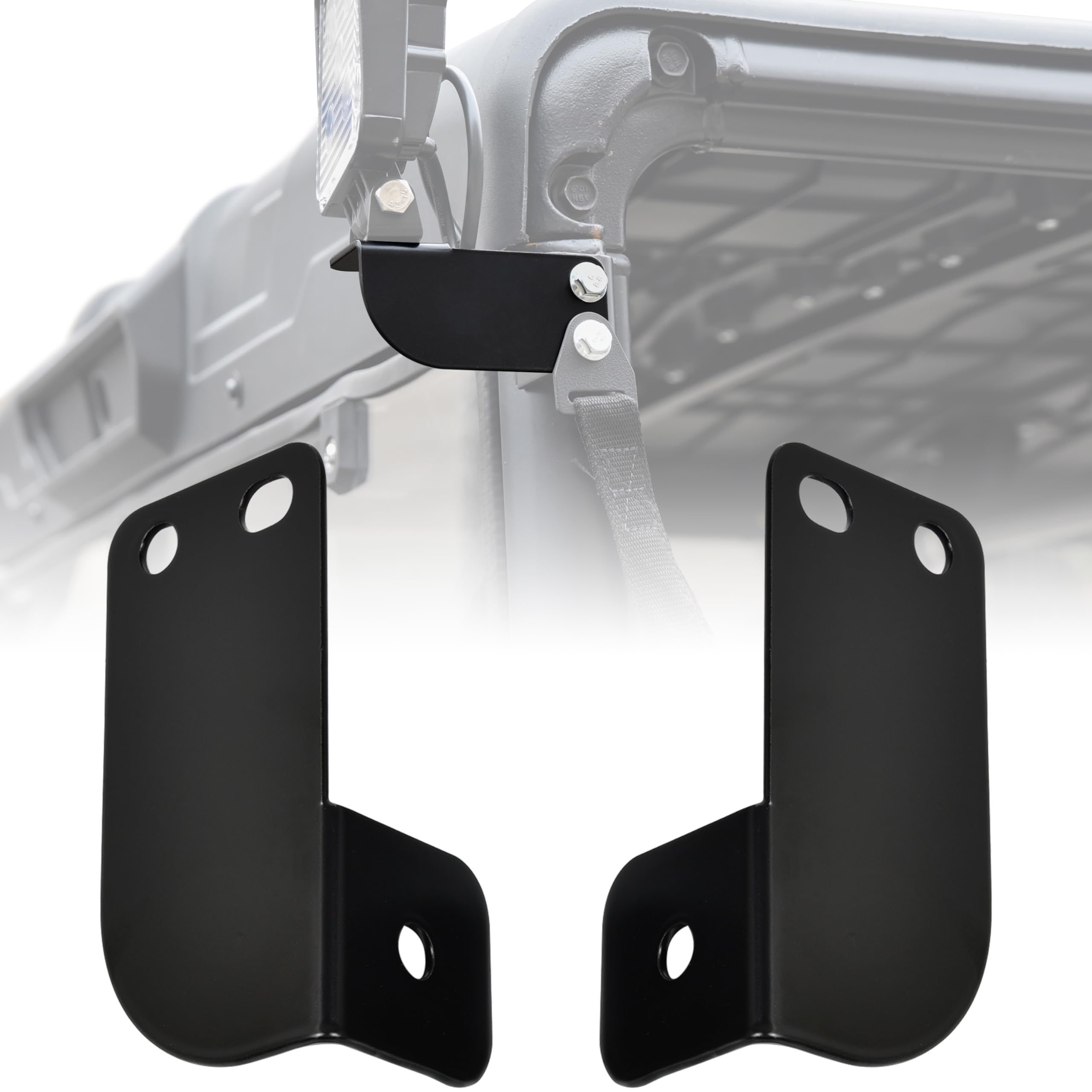 SAUTVS UTV Rear Roof Light Brackets, Rear Pro-fit Cage LED Light Mount Brackets Kit for Polaris Ranger Diesel ETX XP EV Crew 570