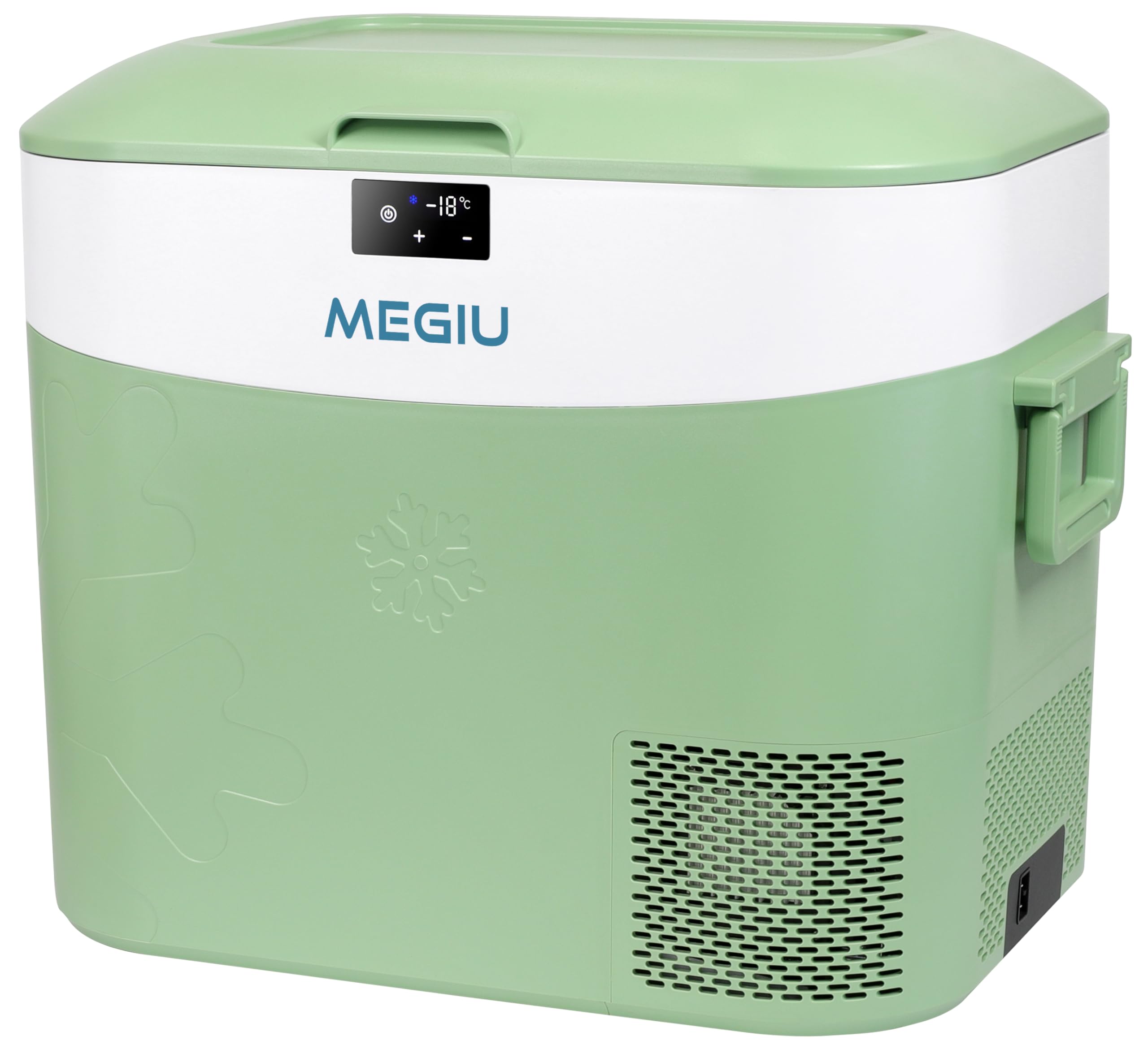 Megiu Car Fridge Portable 12 Volt Refrigerator 23 Quart (22 Liter) Freezer Compressor Cooler 12V/24V DC 110~240 V AC for Outdoor