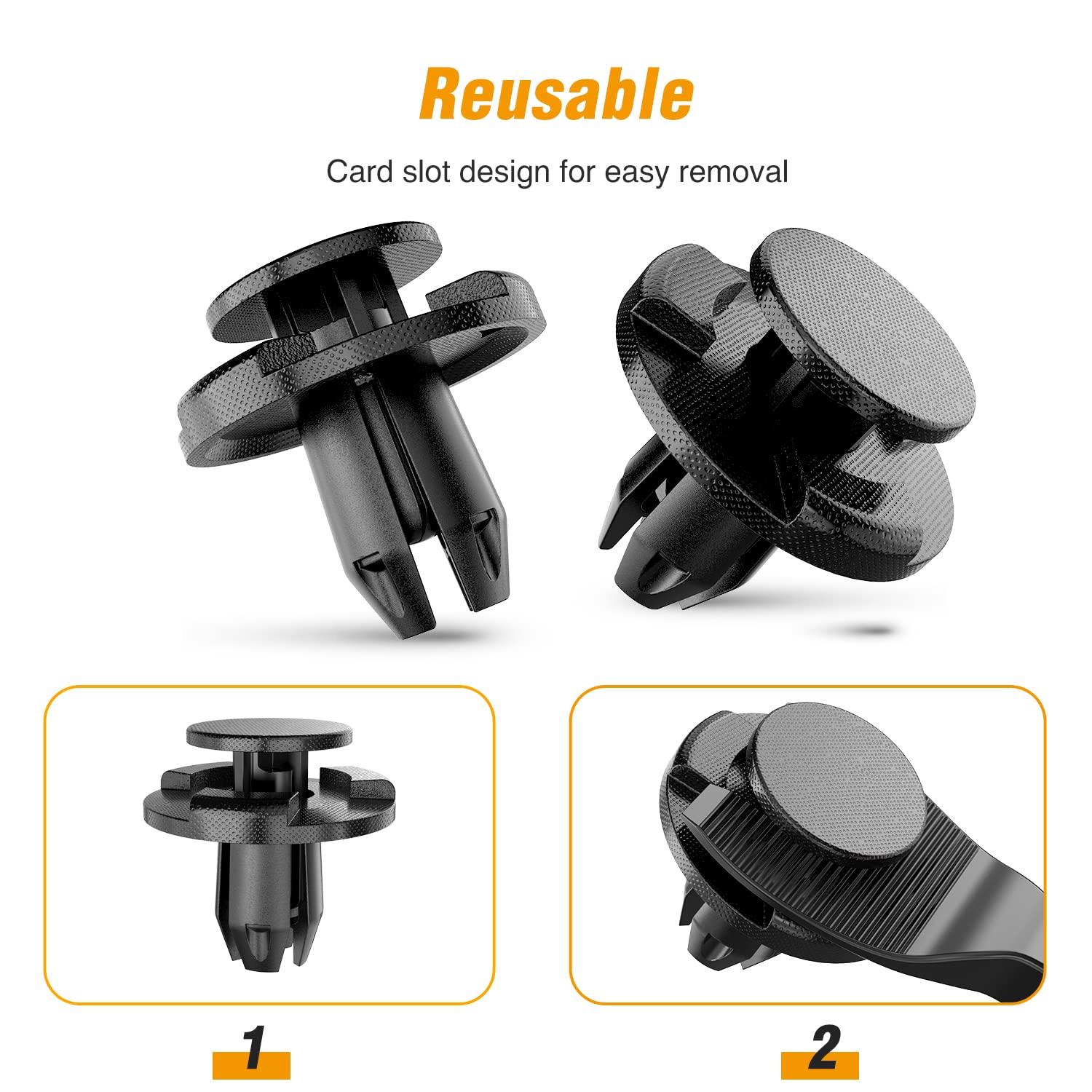 Gooacc 50Pcs Push-Type Engine Cowl Bumper Fender Clips Replacement For Nissan Altima Sentra Murano Maxima Xterra Infiniti Fx35 F