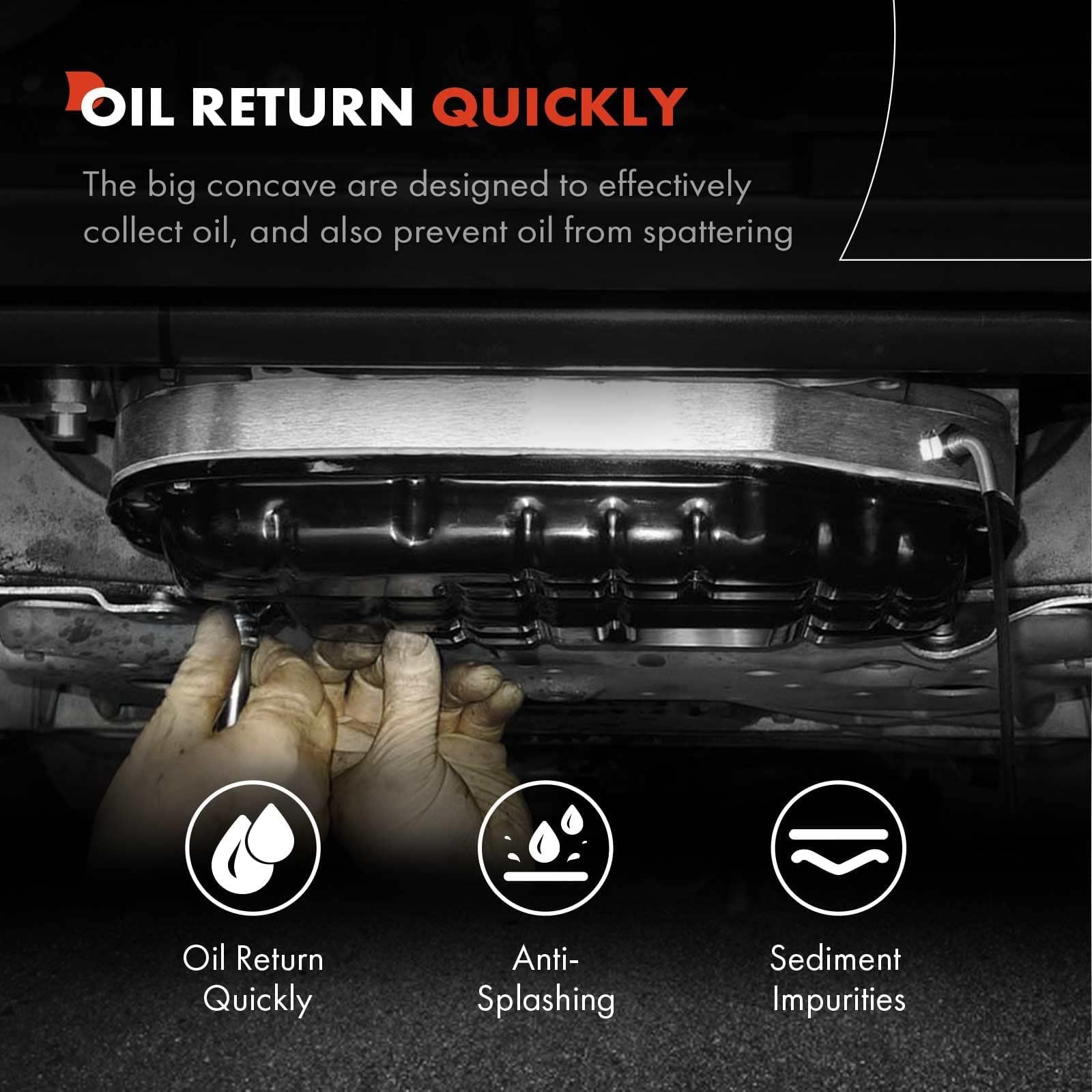 A-Premium Lower Engine Oil Pan Replacement For Toyota Tacoma 2006-2013 4Runner 2003-2013 Fj Cruiser 2007-2014 Tundra 2007-2014 4