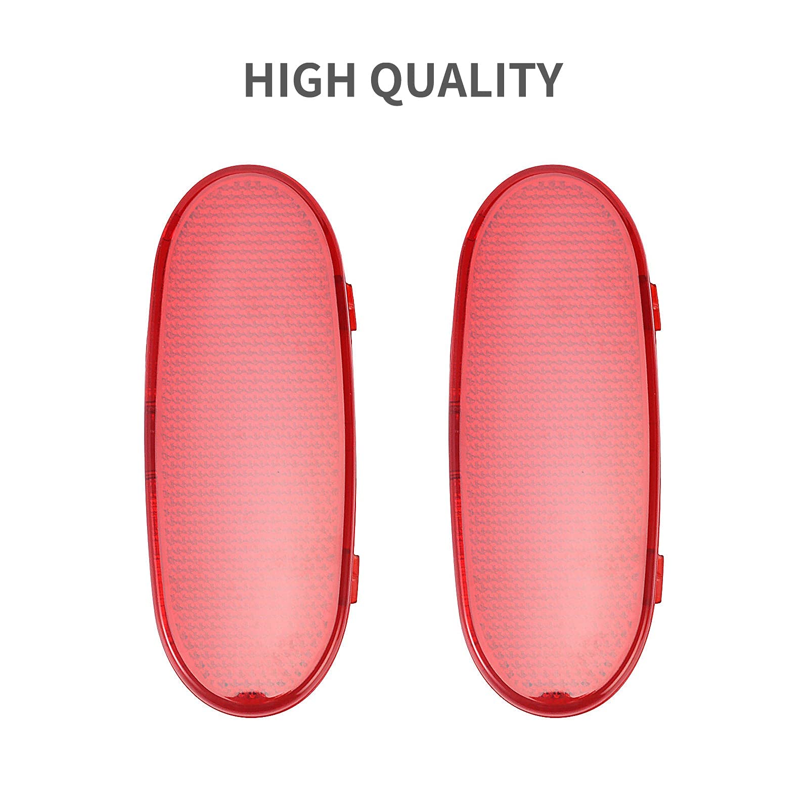 LDETXY Car Front Interior Door Panels Reflector Red Inner Door Panel Reflector Plate for 2002-2008 Dodge Ram 1500/2003-2009 Dodg