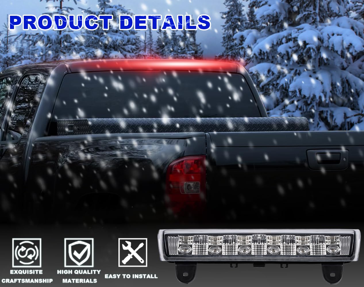 Pit66 Led 3Rd Brake Light, Compatible With Chevy Suburban/Tahoe 2000-2006 (Except Barn Door)/Fit Gmc Yukon/Yukon Xl/Yukon Denali