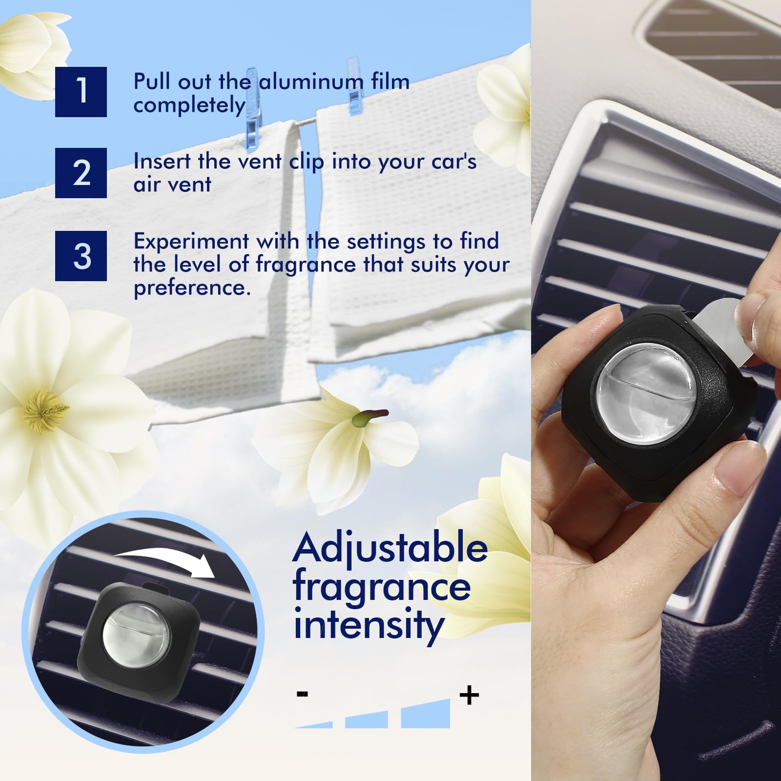 Car Air Fresheners, 6 Pack, Fresh, Car Fresheners Vent Clips, Long Lasting Air Freshener For Car, Car Refresher For Men Women