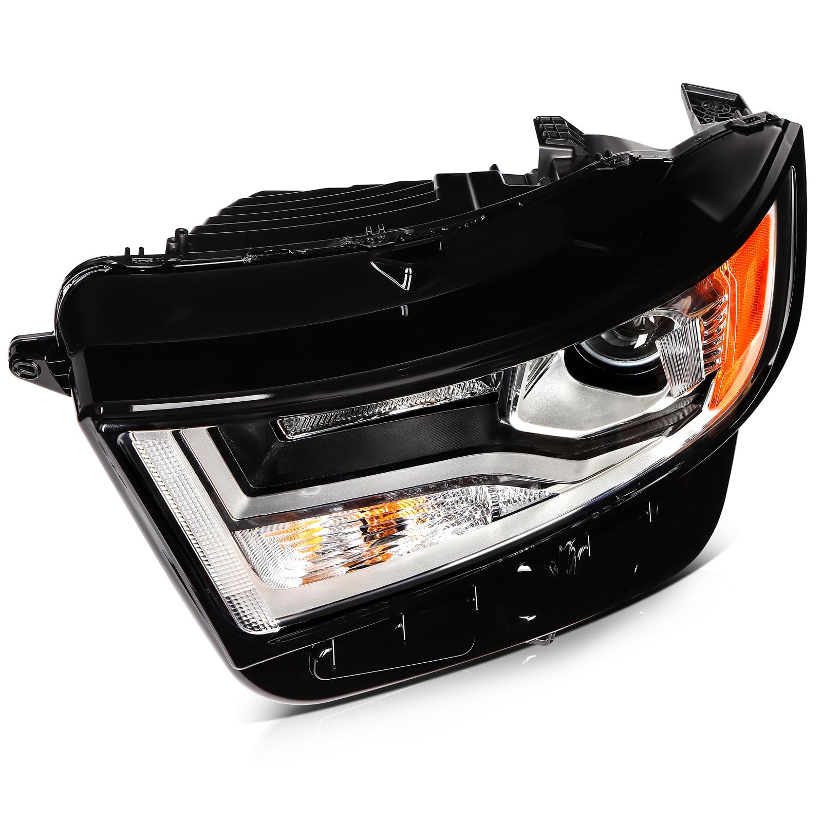 LBRST Headlight Fit 2015-2018 for Edge Black Housing Amber Reflector Left Headlight Assembly FT4Z13008F
