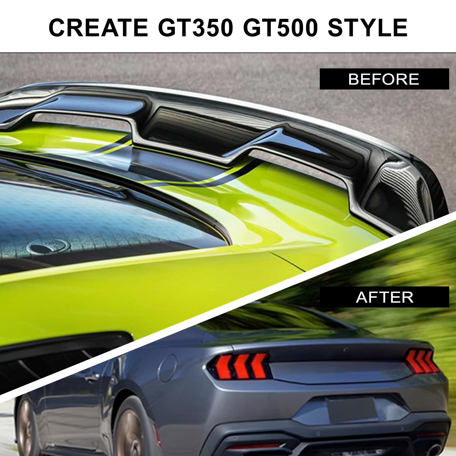 AAriguthel 2015-2023 Mustang Ecoboost Spoiler Compatible with Mustang V6/V8/Shelby/GT/EcoBoost Coupe 2 Door Models GT 350 GT500