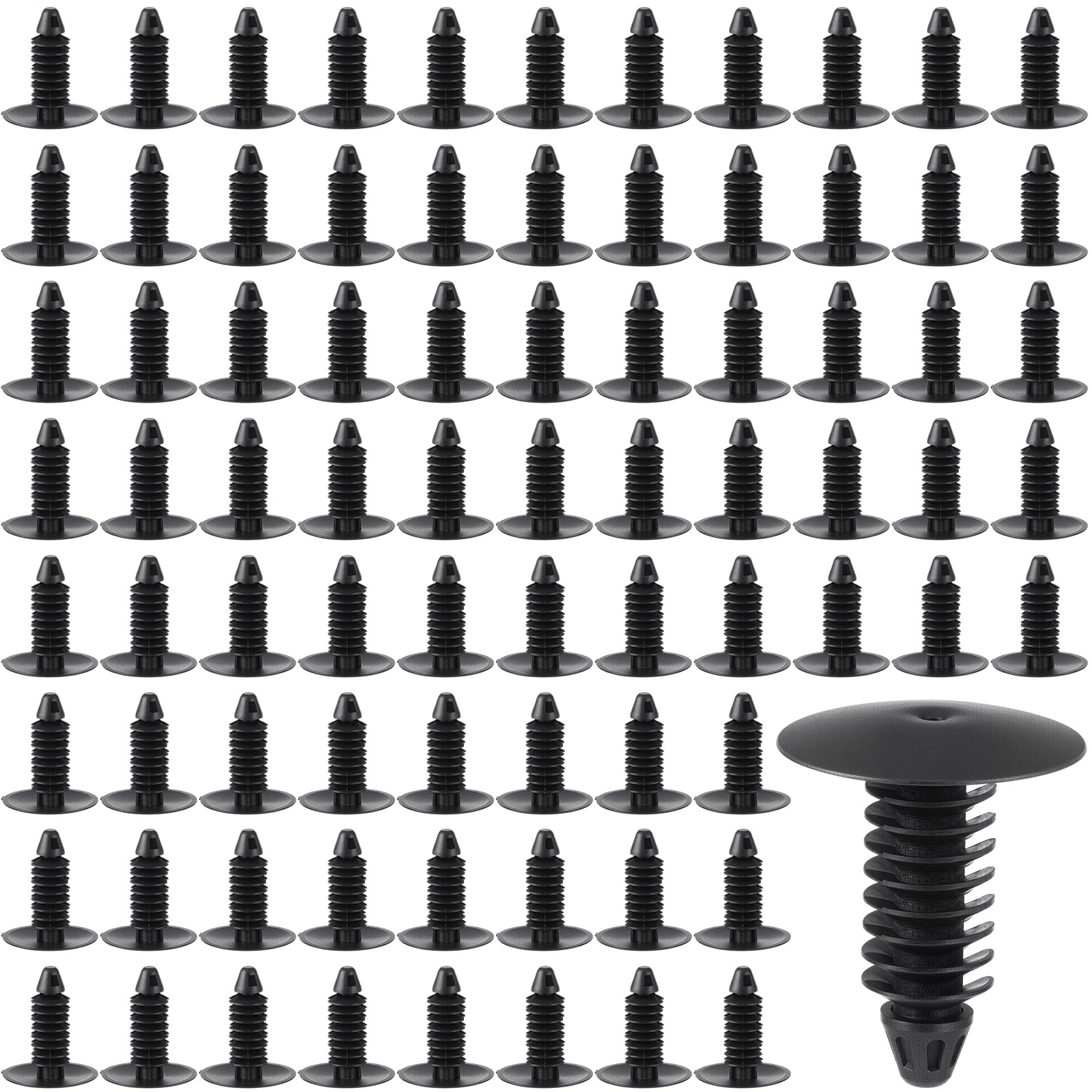 Taiyin 200 Pack 1  Vapor Barrier Christmas Tree Clips Plastic Bumper Clips Nylon Rivet Clip White Furniture Assembly Shelves Ret
