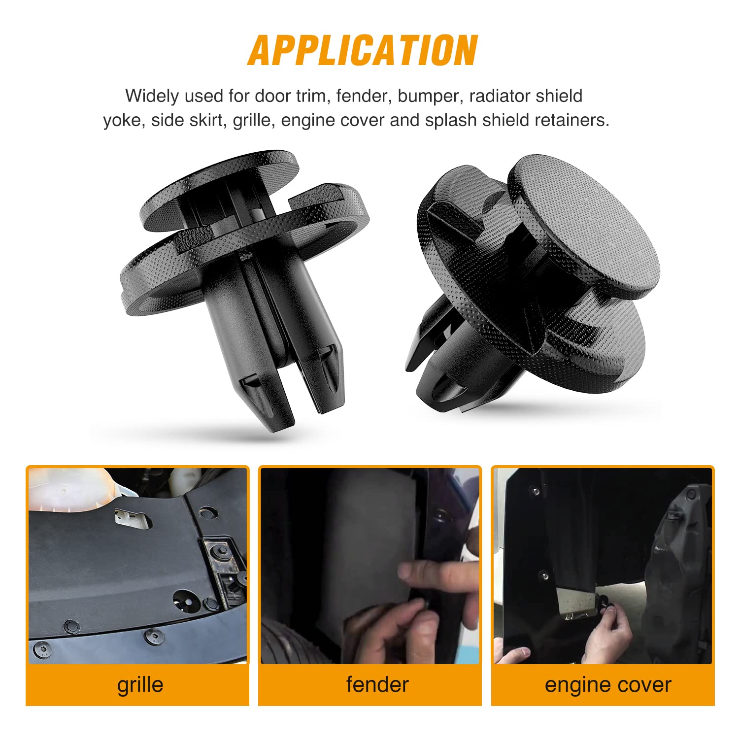Gooacc 50Pcs Push-Type Engine Cowl Bumper Fender Clips Replacement For Nissan Altima Sentra Murano Maxima Xterra Infiniti Fx35 F
