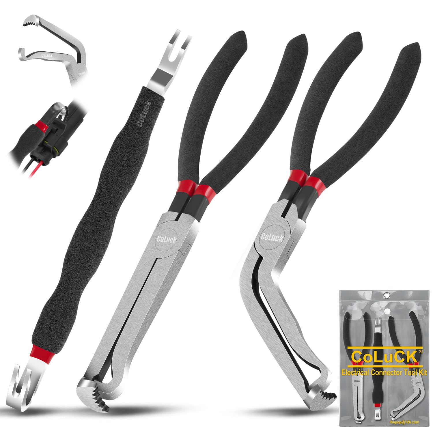 3Pcs Electrical Disconnect Pliers, Upgrade Electrical Connector Pliers, Automotive Electrical Connector Removal Tool, Automotive