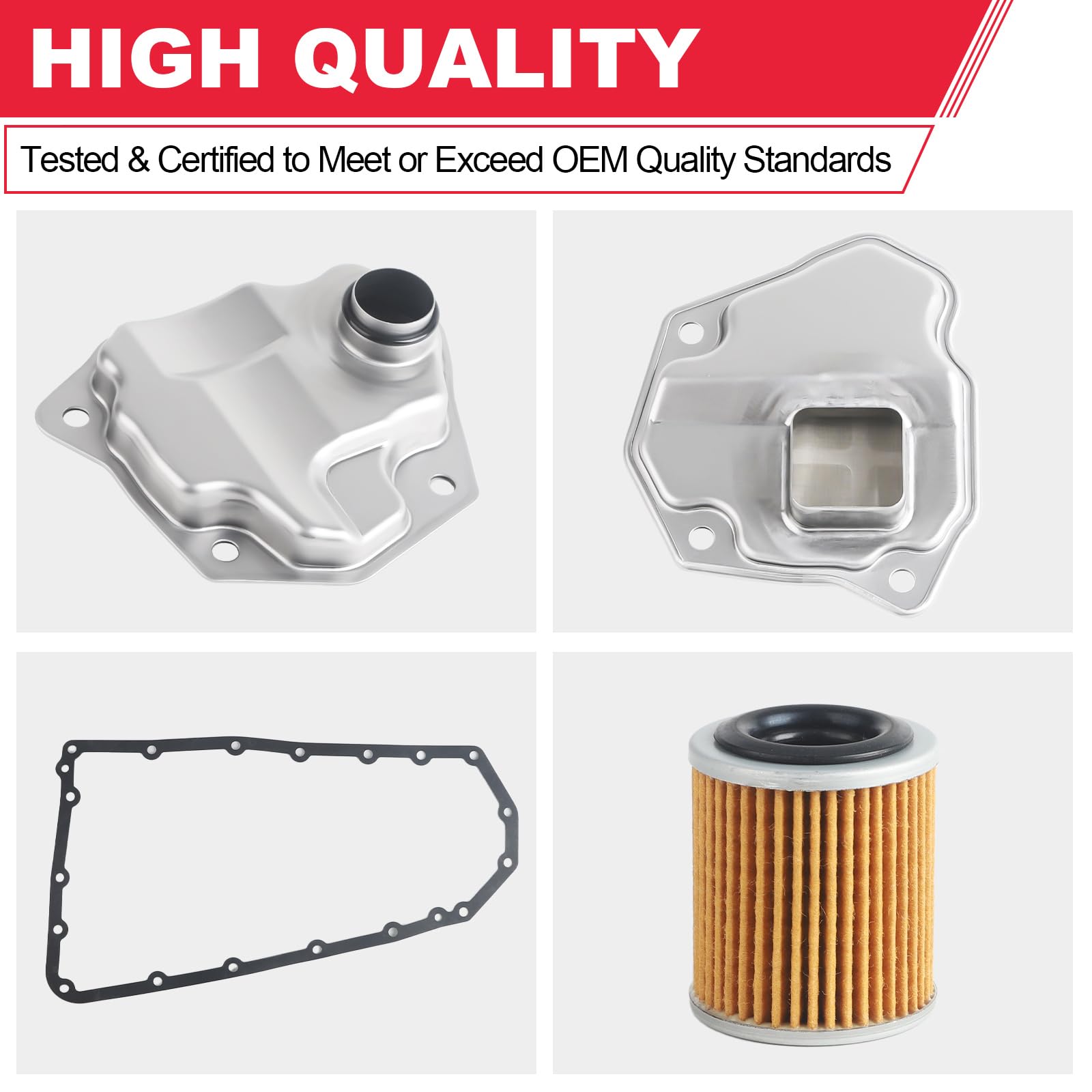 Transmission Filter Oil Pan Gasket Kit Fits for Nissan Altima Rogue Sentra NV200 Dodge Caliber Jeep Mitsubishi Replaces# 31728-1