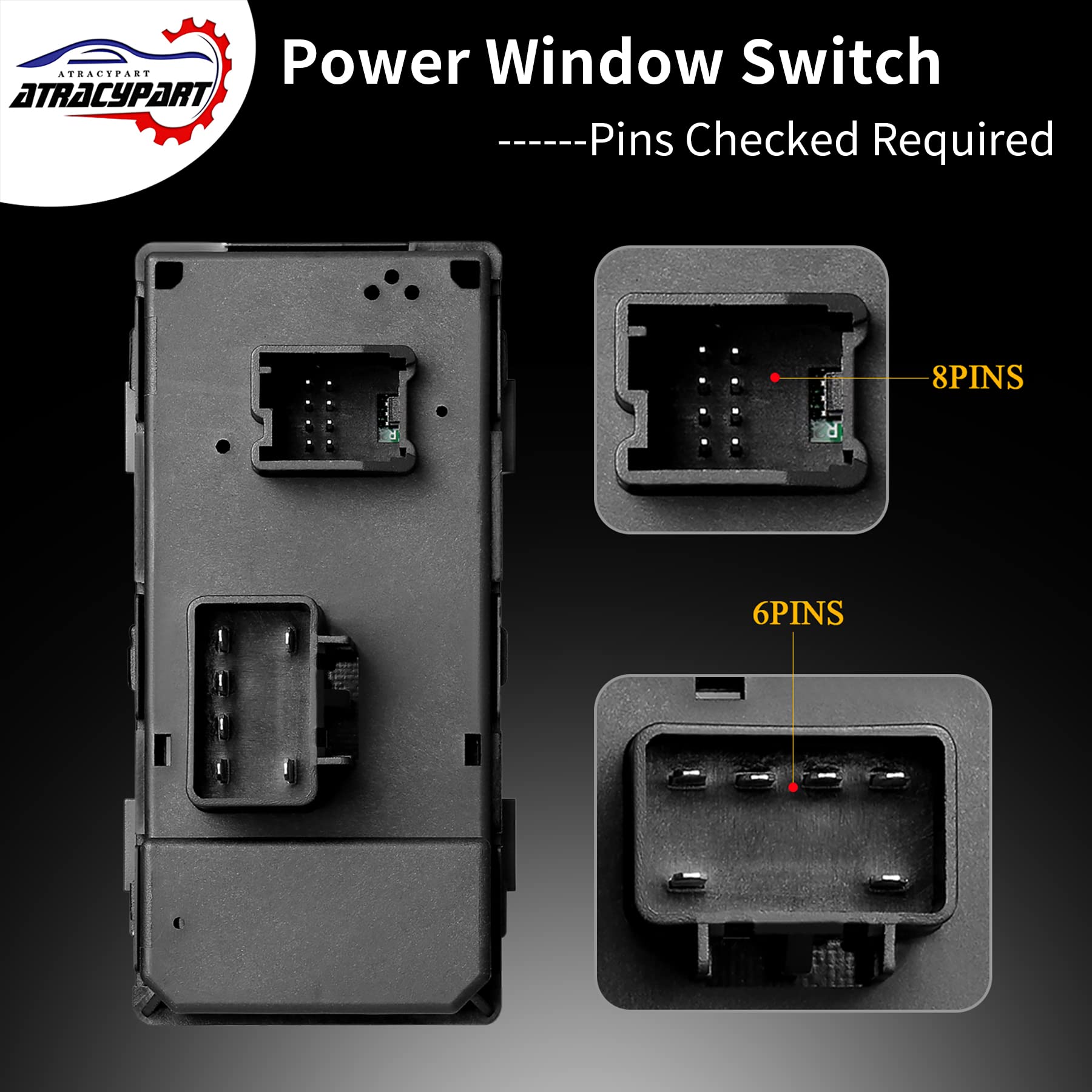 Power Window Switch Driver Side & Front Driver Side Door Lock Switch & Mirror Switch | Replacement for 2007-2014 Chevy Silverado