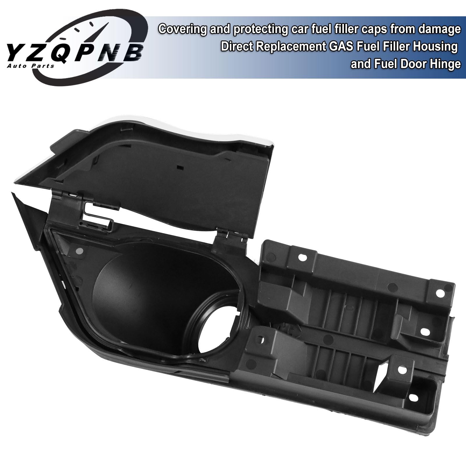 YZQPNB Fuel Filler Door Housing Pocket Hinge w/White Cover Compatible with 2015-2023 Ford Transit Van 150 250 350 Gasoline Engin