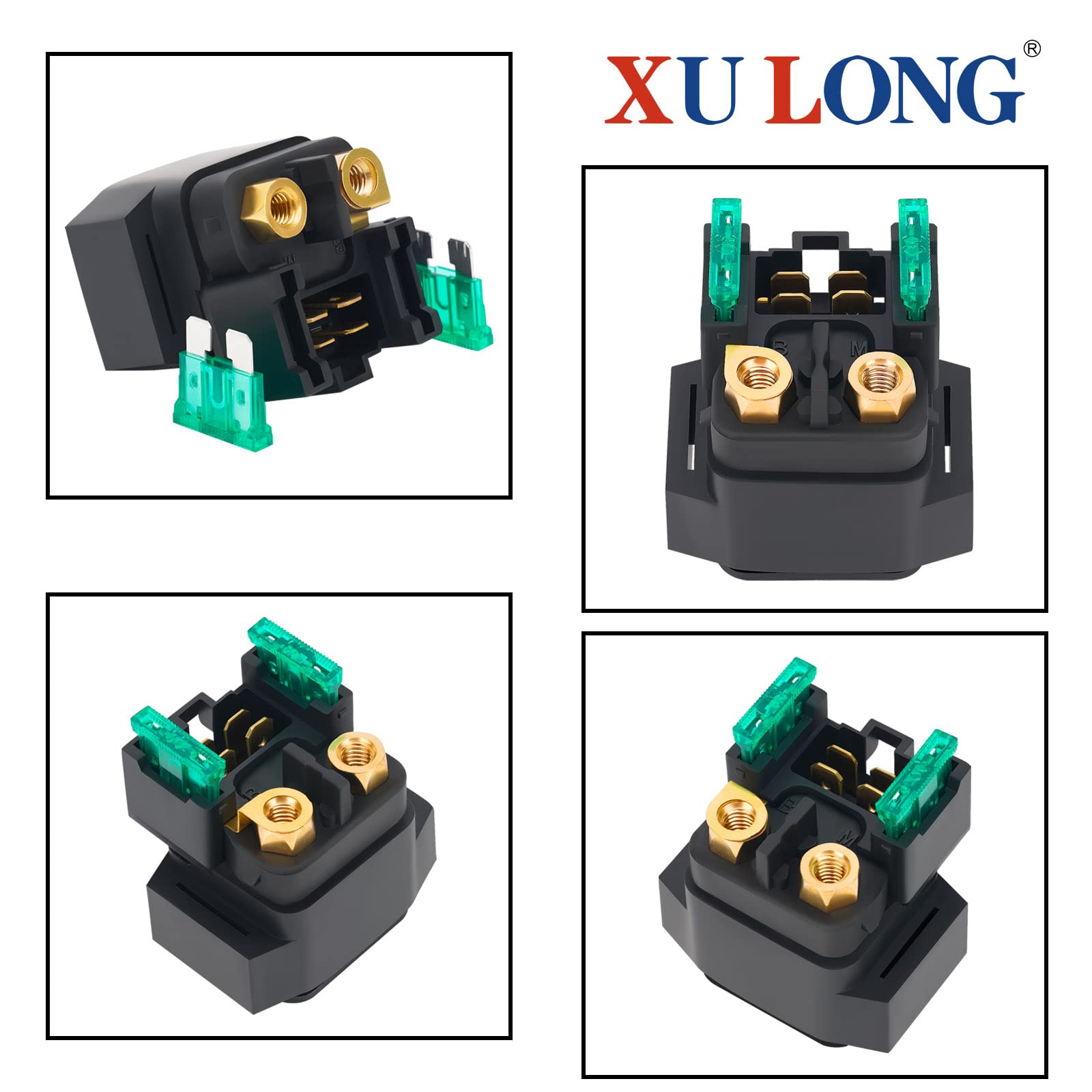 XuLong Starter Solenoid Relay for Yamaha YFM350A/350/400/450/660 - Black
