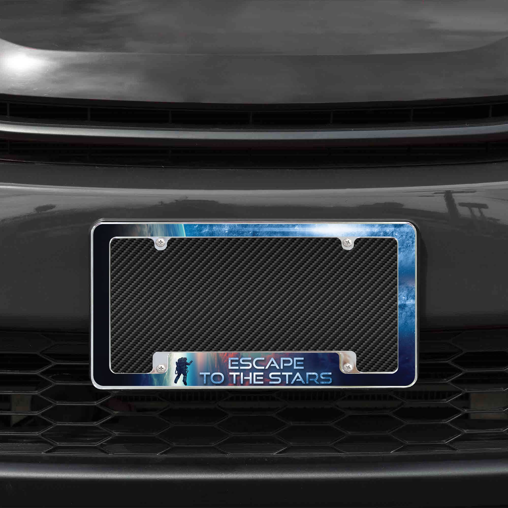 Rico Industries Escape to The Stars All Over Automotive License Plate Frame for Car/Truck/SUV (12 x 6)