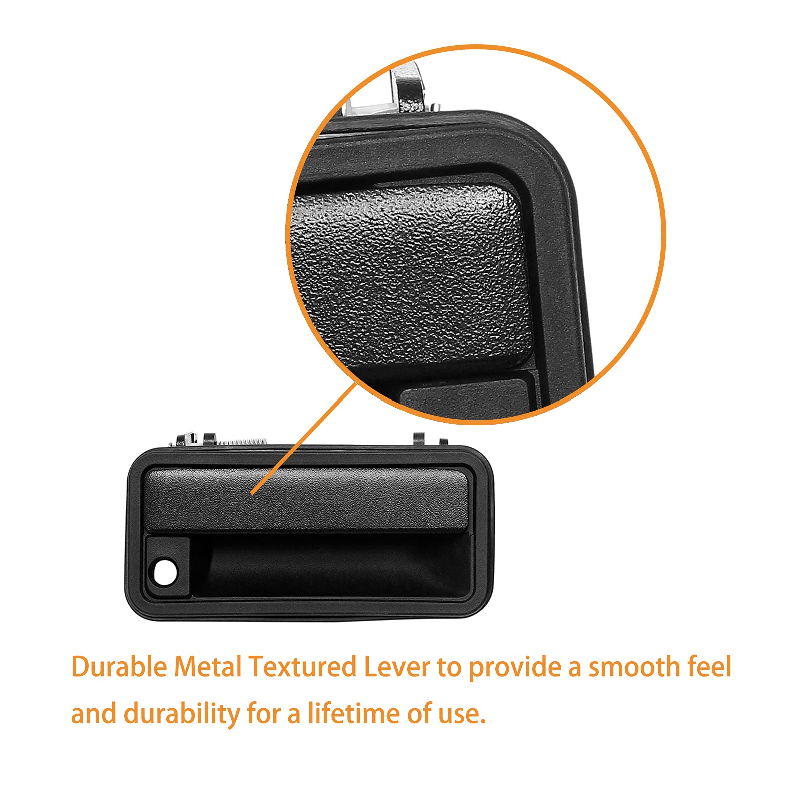 Metal Exterior Door Handle, Compatible With 1988-2001 Chevy Gmc K1500 2500 3500, C1500 2500 3500, Suburban, Tahoe, Yukon, Cadill