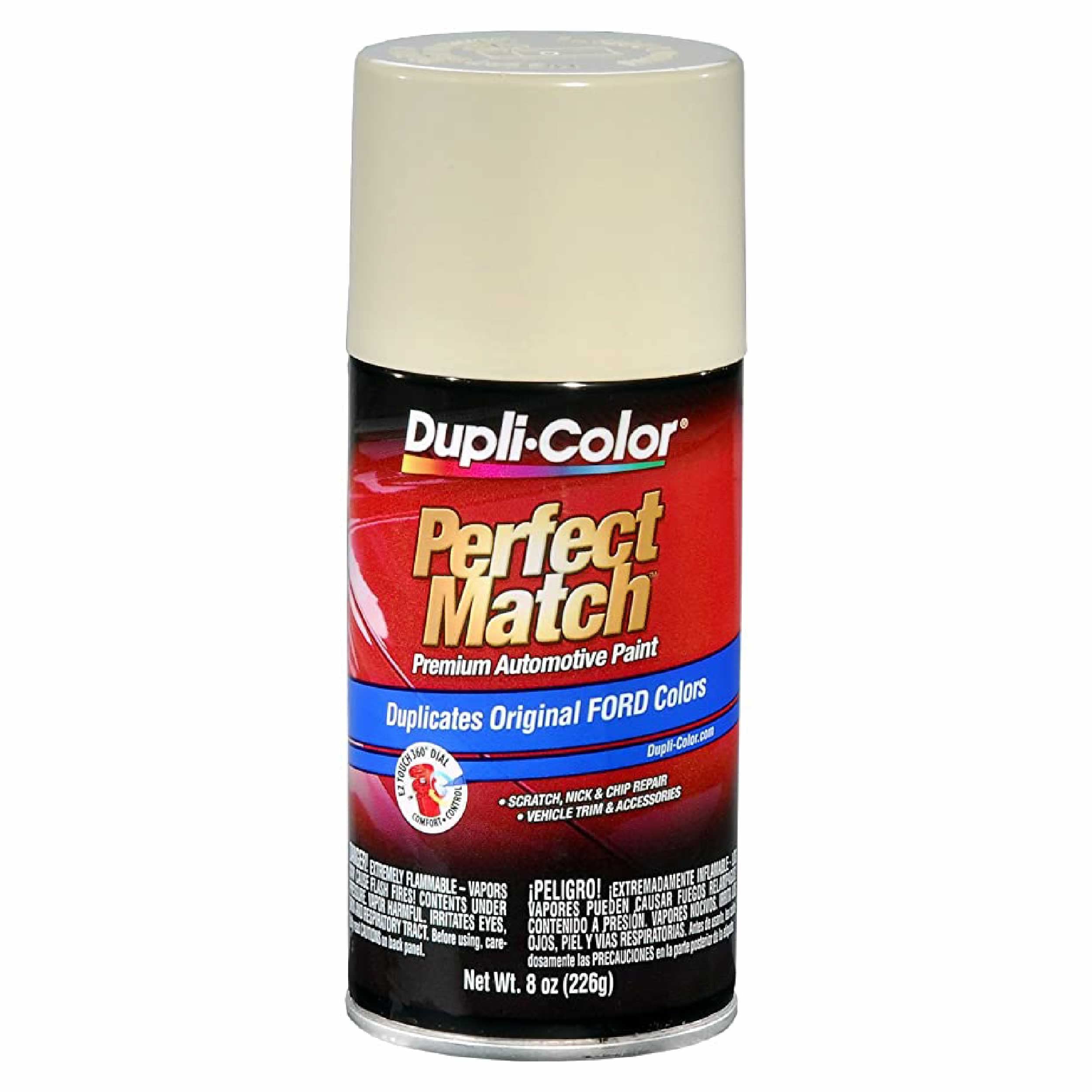 Dupli-Color Perfect Match Automotive Spray Paint, 8 oz, Ford Wimbledon White, Model EBFM00417