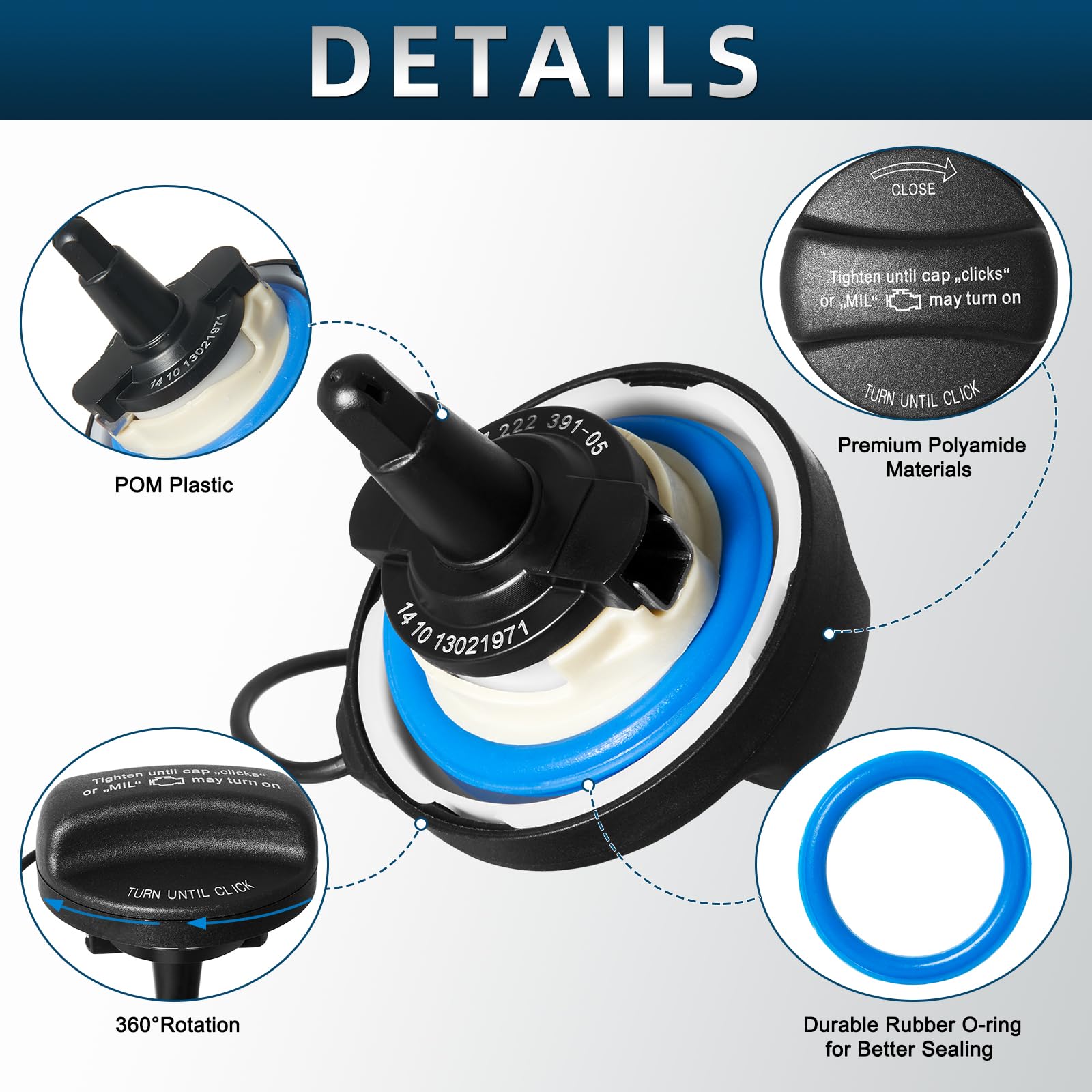 Fuel Tank Cap Gas Cap Compatible With Mini Cooper& Bmw X1 X2 X3 X4 X5 X6 128I 135I 228I 320I 323I 325I Xi 328I 330I 335I 428I 52