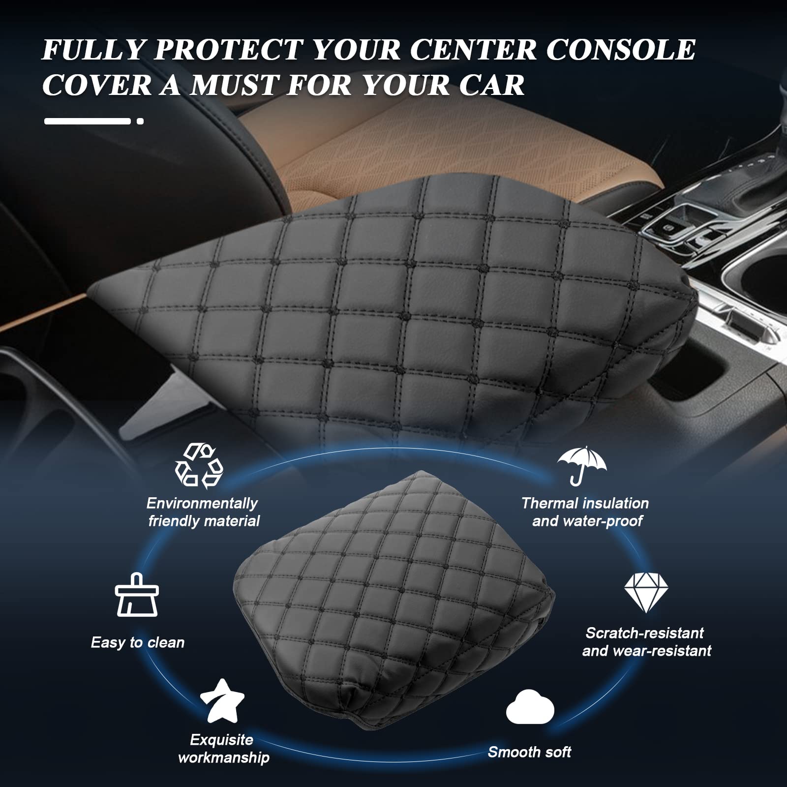 Bibibo For 2024 2025 Kia Carnival Center Console Armrest Cover:Kia Carnival 2025 Accessories 2022-2025 Kia Carnival Ka4 Arm Rest