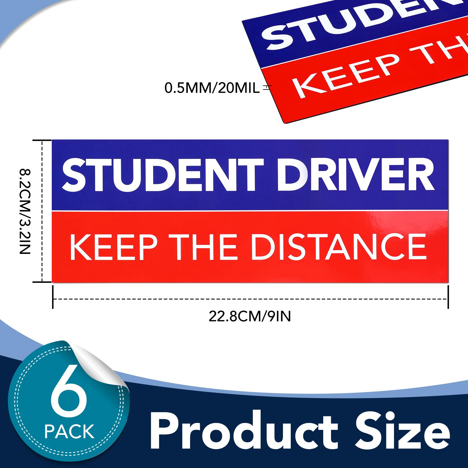 Diymag 6Pcs Student Driver Magnet For Car, Please Be Patient New Student Driver Signs Magnetic Novice Driver Stickers Magnetic N