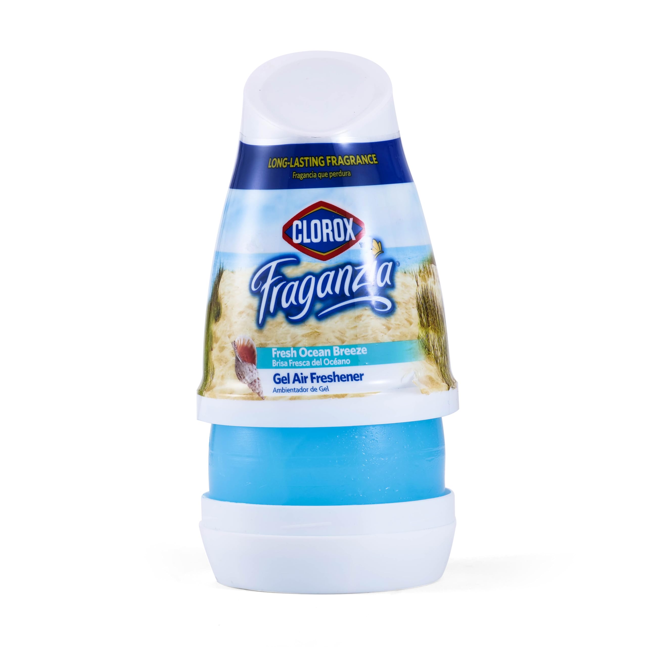 Clorox Fraganzia Cone Gel Air Freshener - Fresh Ocean Breeze - Long-Lasting Gel Air Freshener For Closets, Bathrooms, Kitchens,