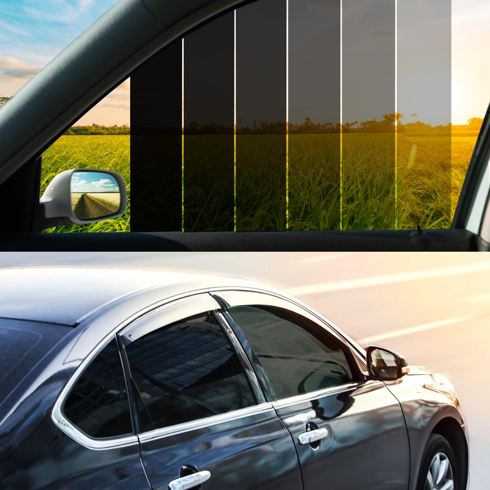 Vepagoo 3% VLT Car Window Tint, (20 x 15FT) Blackout for Side Windows, Ultimate Privacy and Heat Rejection, Blocks UV & IR Ray