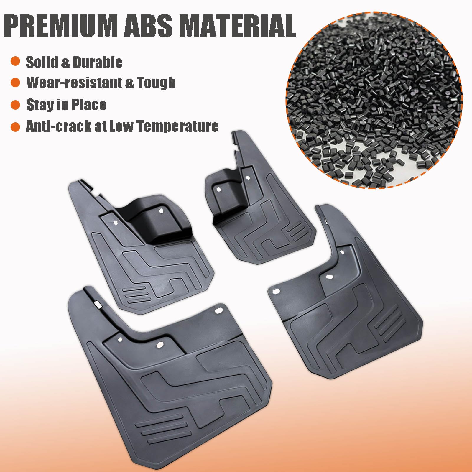 ANMOSVO Mud Flaps for Chevrolet Colorado 2023-2025 - No Drill Front & Rear Splash Guards (4PCS) - Fits Without Fender Flares